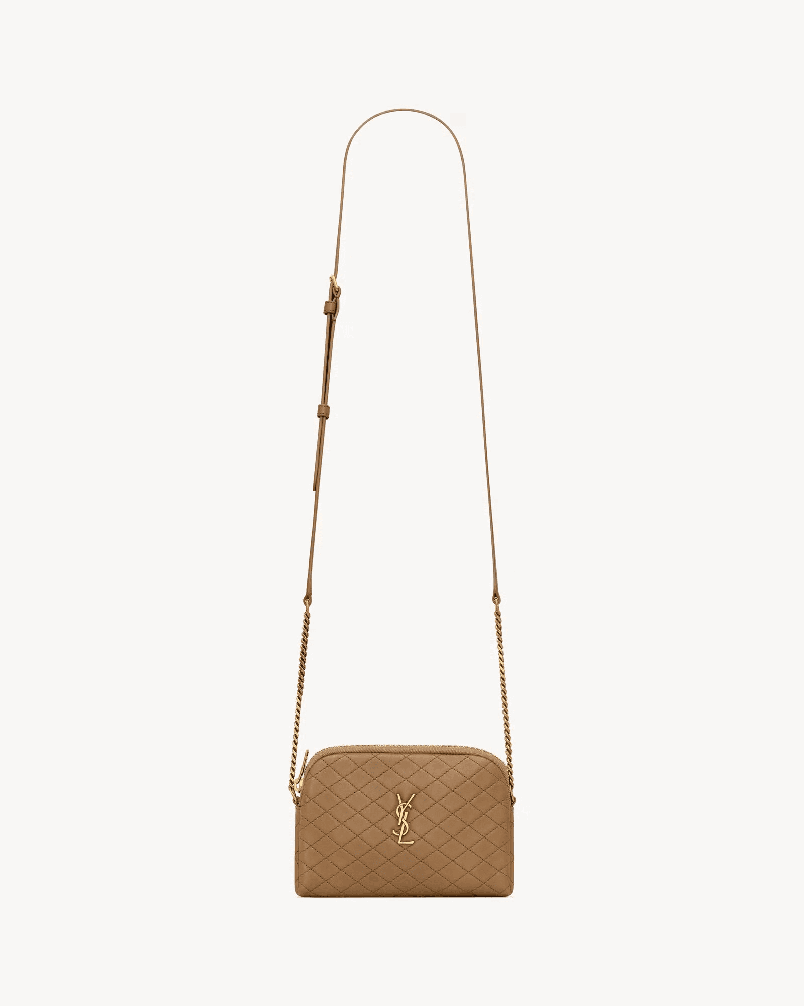 Sa1nt Lau*nt GABY zipped pouch in quilted lambskin
