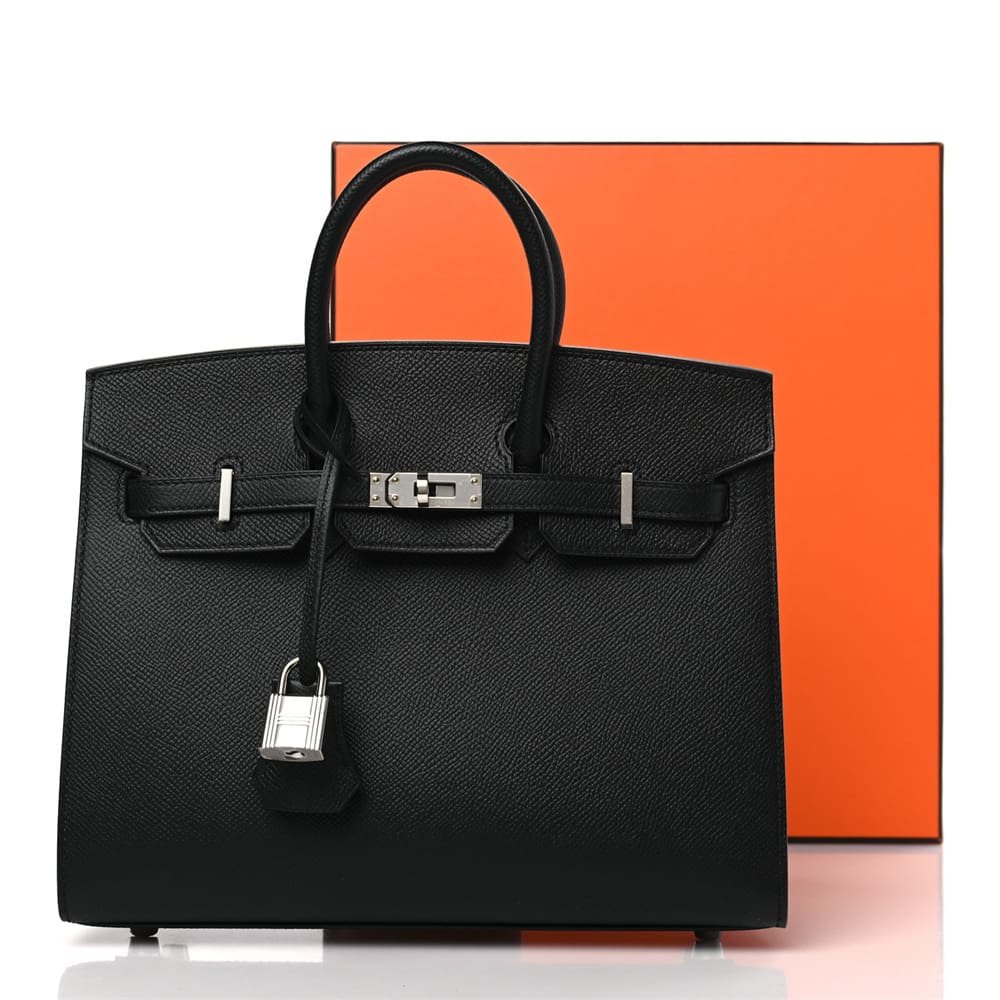 H**me5 Epsom Birkin Sellier 25 Black