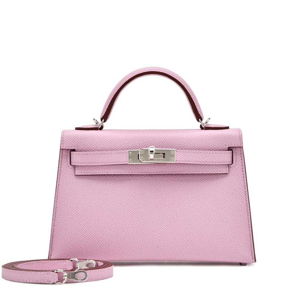 H**me5 Mauve Sylvestre Epsom Mini Kelly 20 Palladium Hardware
