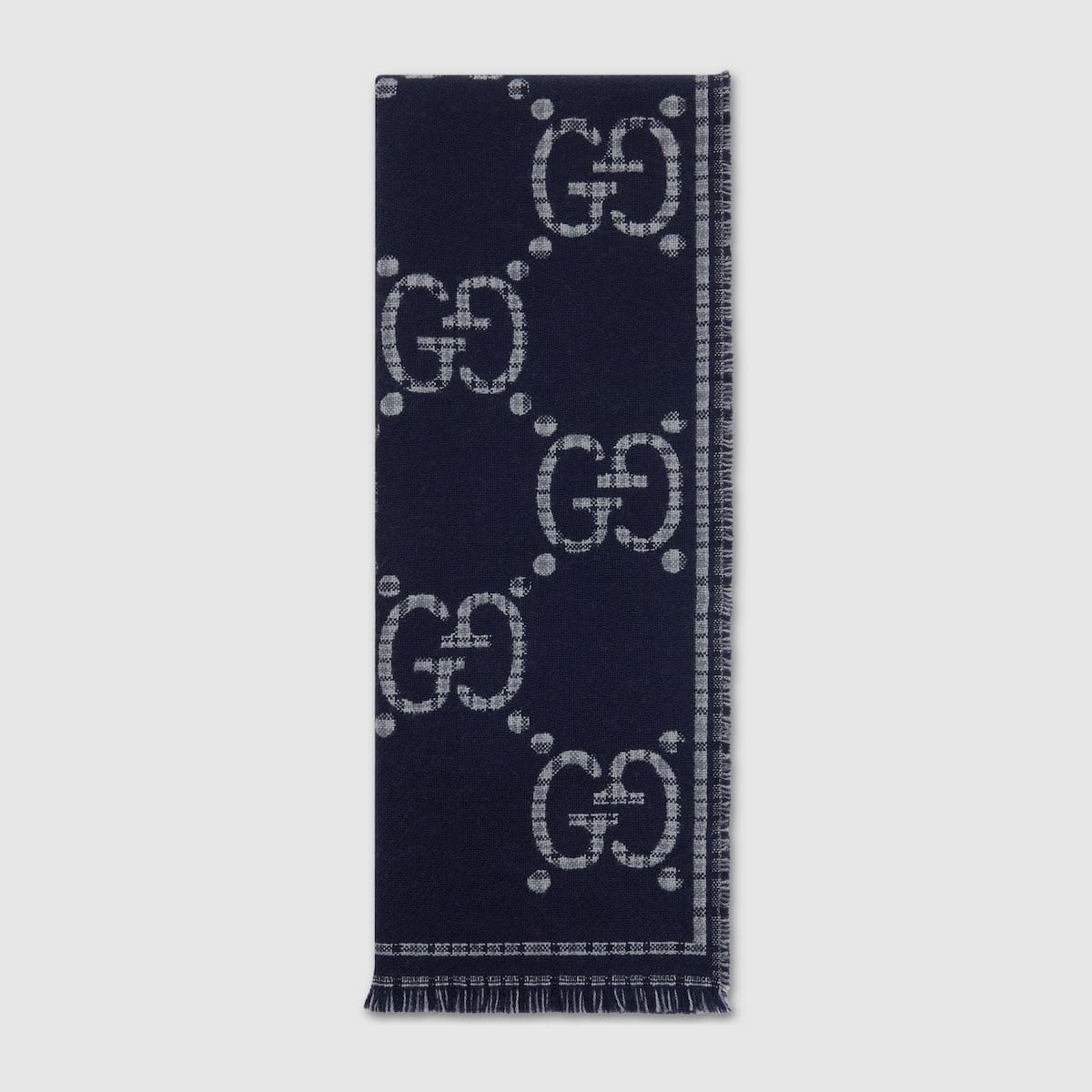 Gvc*1 Check GG wool scarf