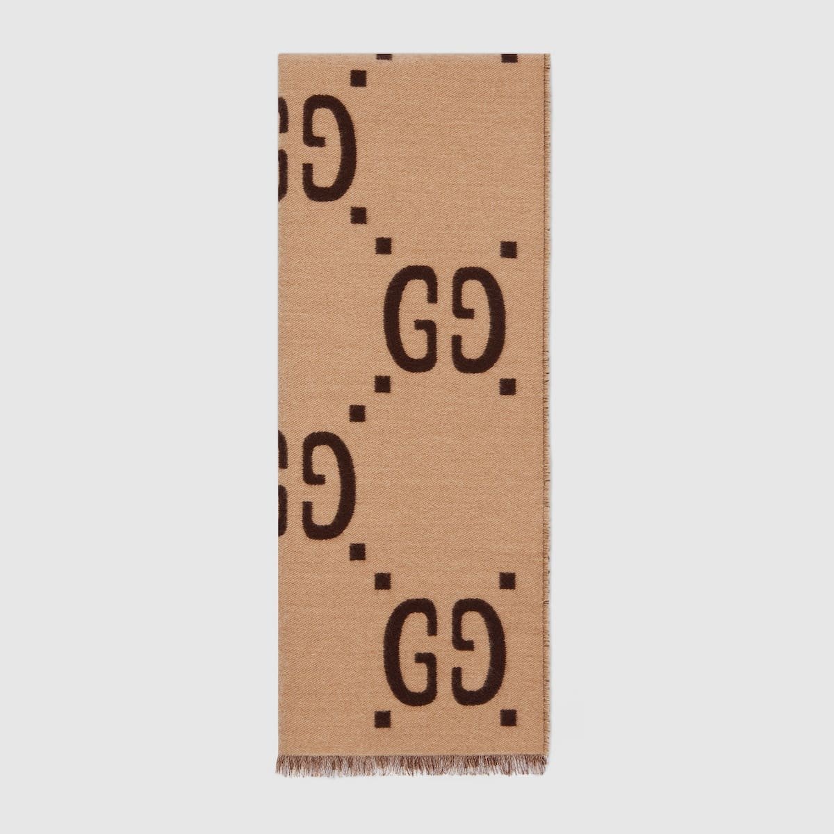 Gvc*1 jacquard wool silk scarf