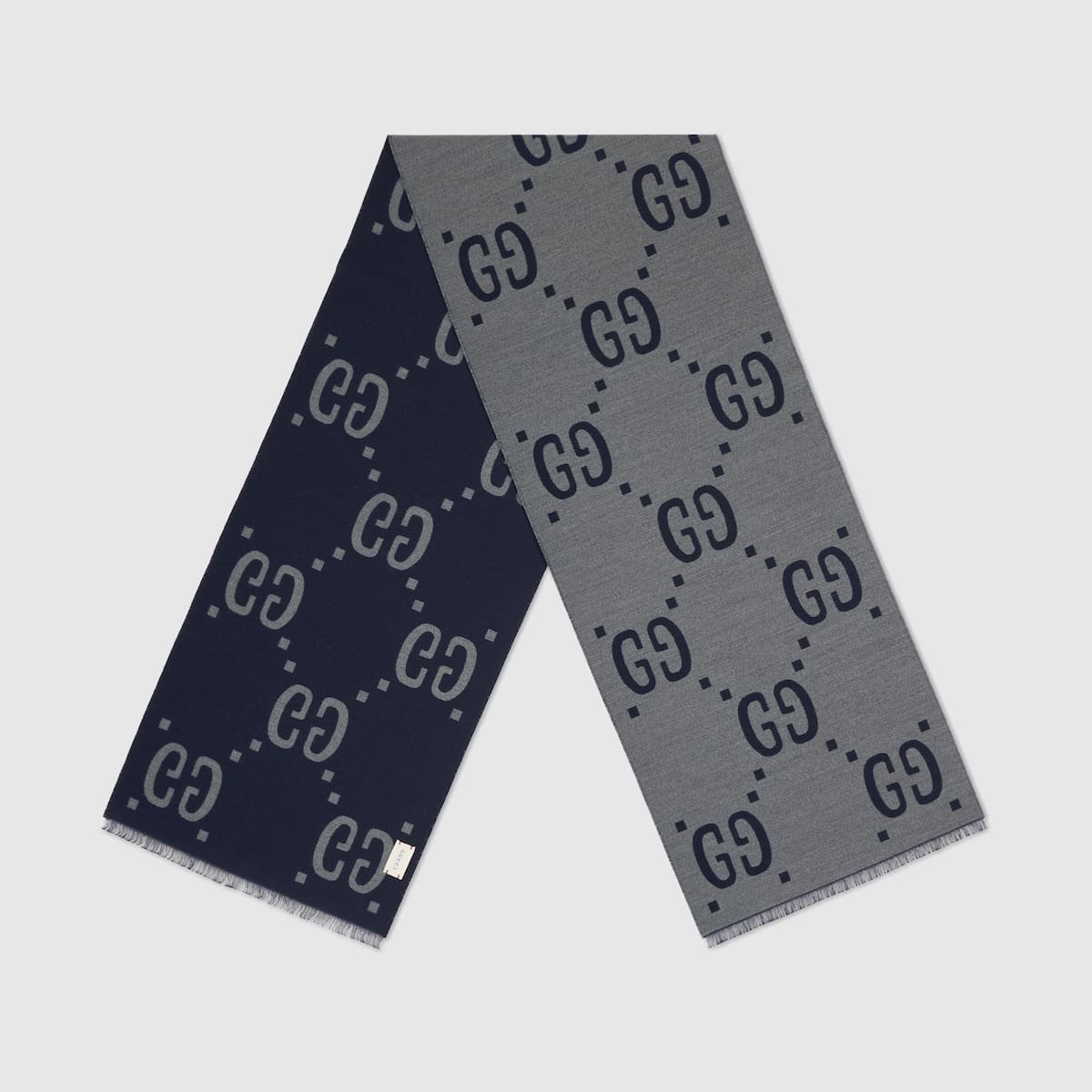 Gvc*1 jacquard wool silk scarf