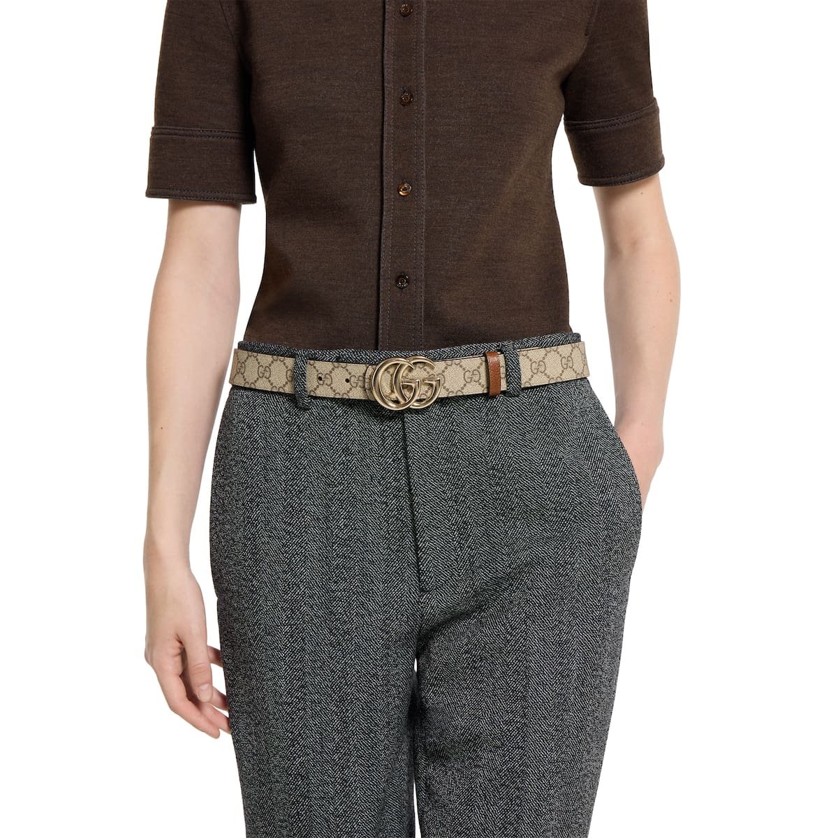 Gvc*1 Reversible GG Marmont belt