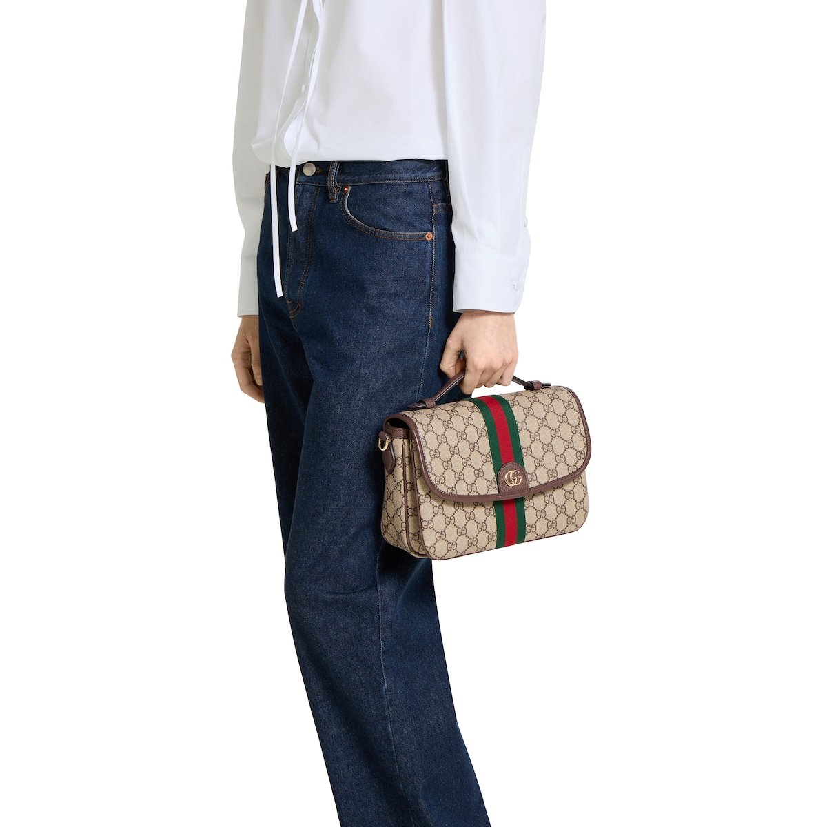 Gvc*1 Ophidia medium top handle bag