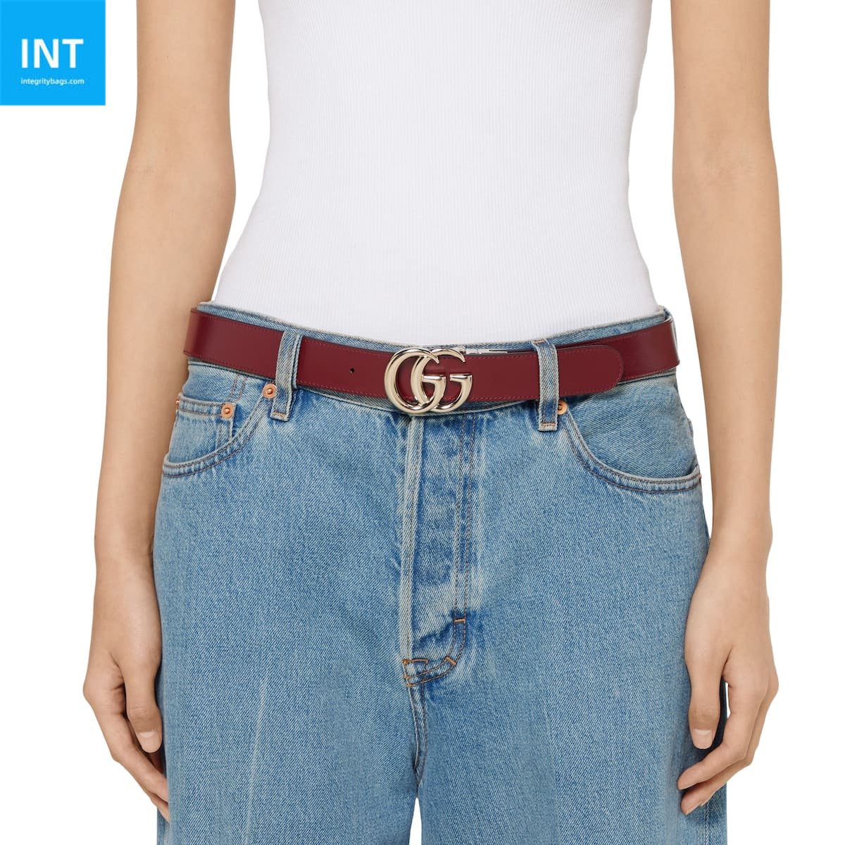 Gvc*1 Reversible GG Marmont wide belt