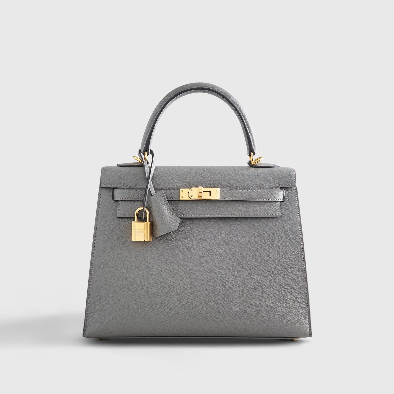 H**me5 Kelly 25 Veau Madame Gris Meyer Sellier Gold Hardware