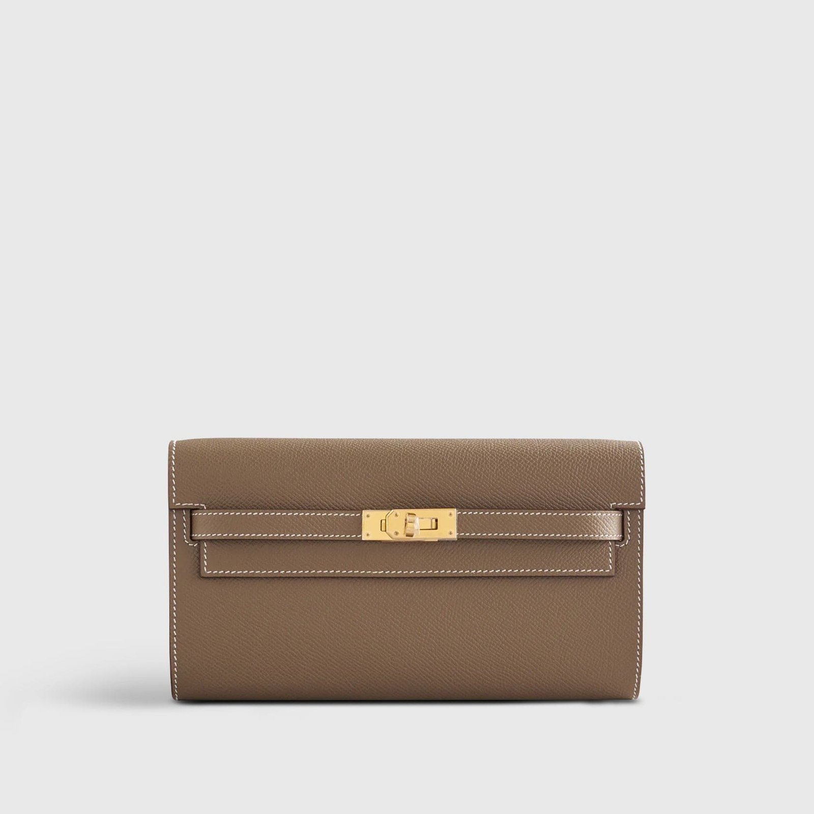 H**me5 Kelly To Go Epsom Etoupe Sellier Gold Hardware