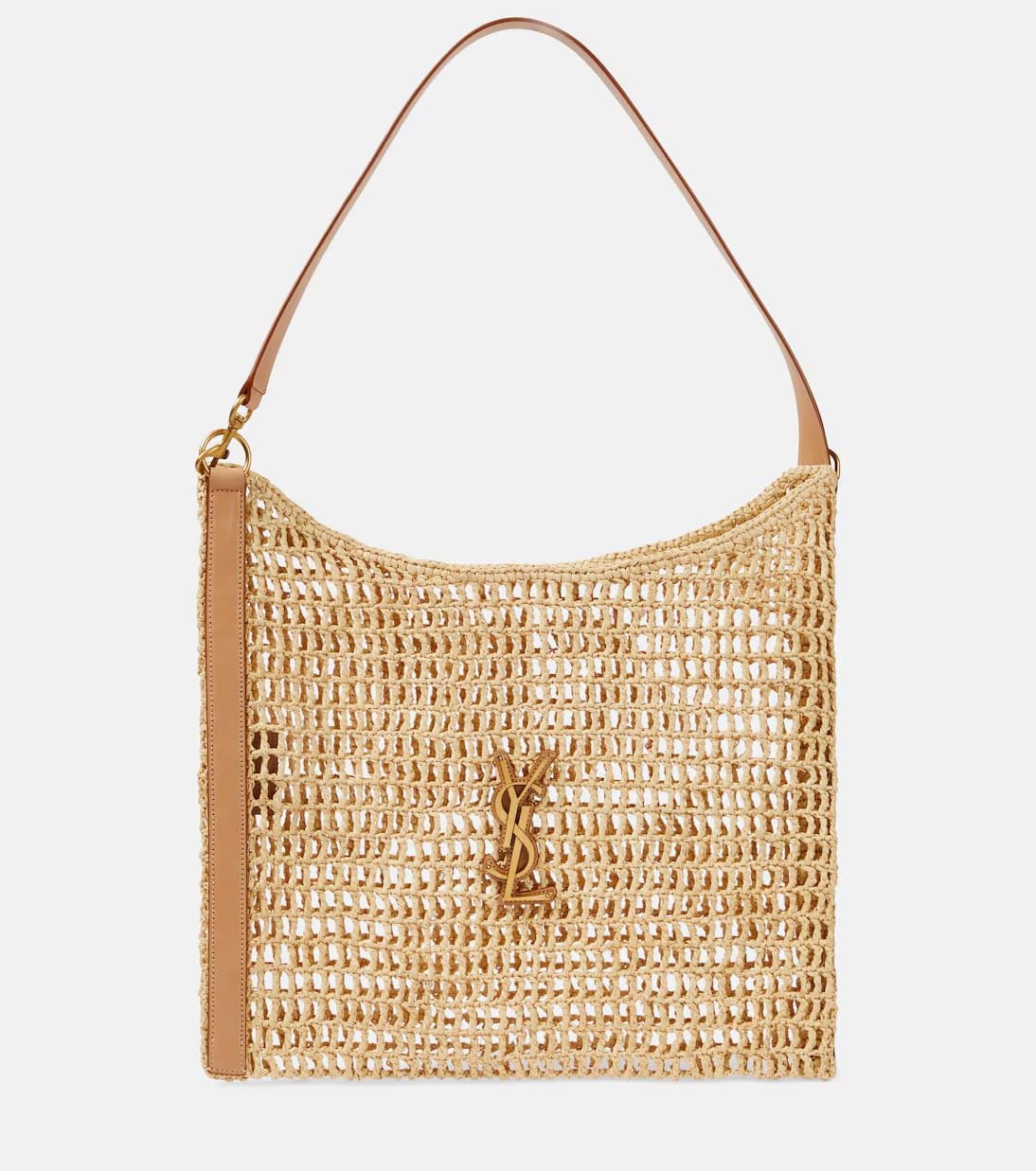 Sa1nt Lau*nt Oxalis crochet raffia shoulder bag
