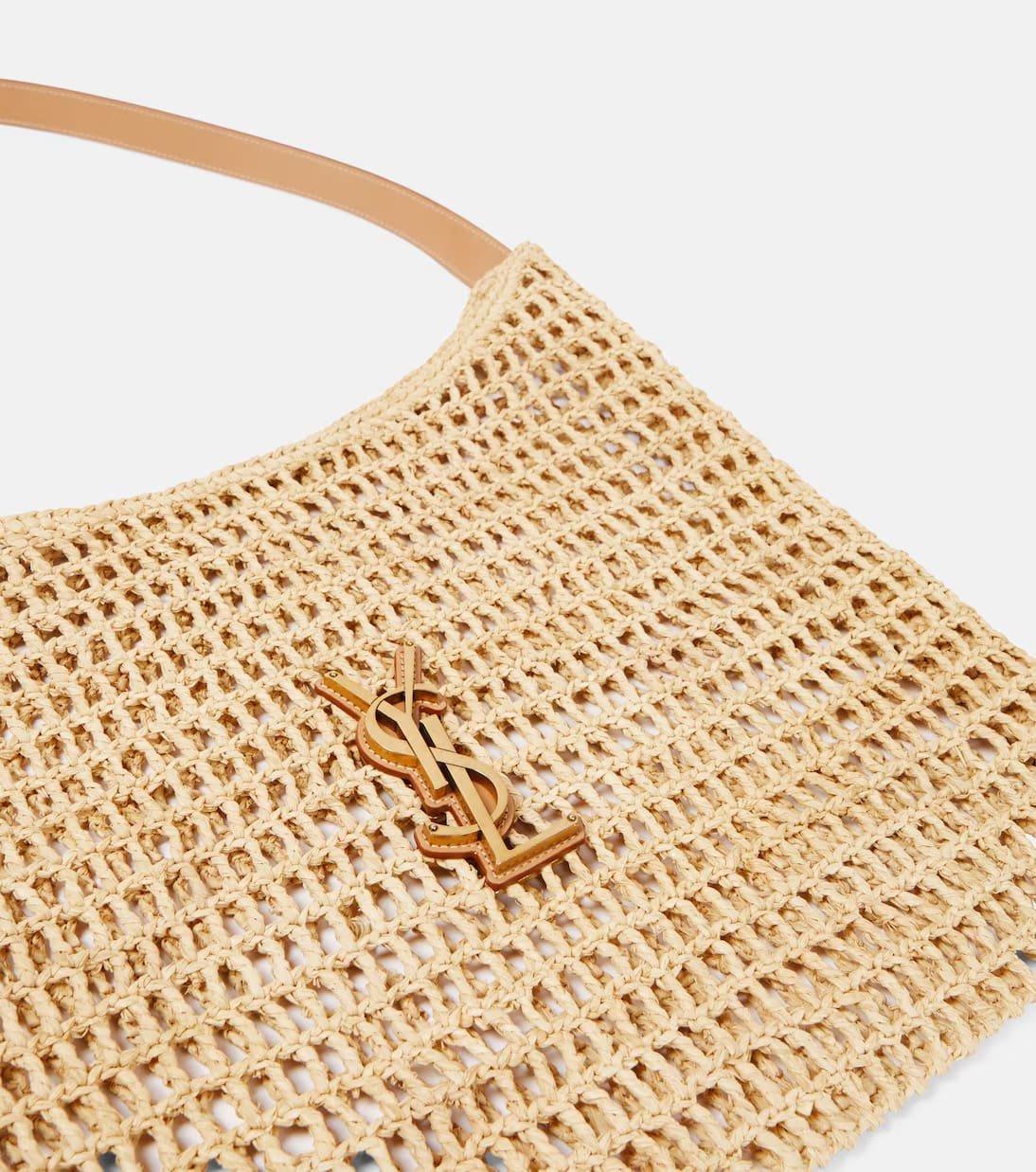 Sa1nt Lau*nt Oxalis crochet raffia shoulder bag