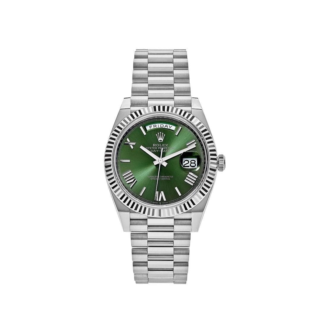R01ex Day-Date 40 228239 White Gold Olive Dial (2022)
