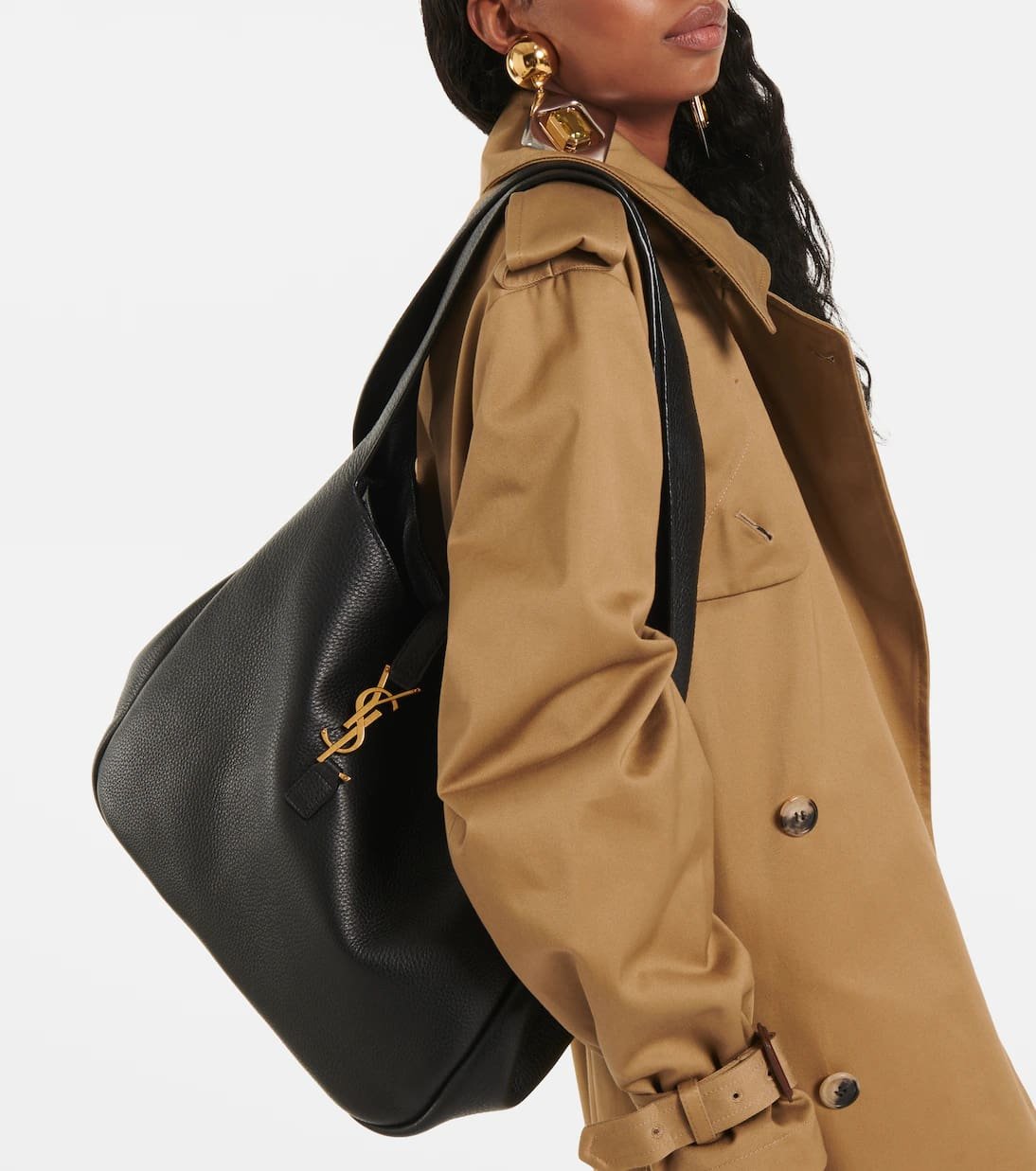 Sa1nt Lau*nt Le 5 À 7 Bea textured-leather tote