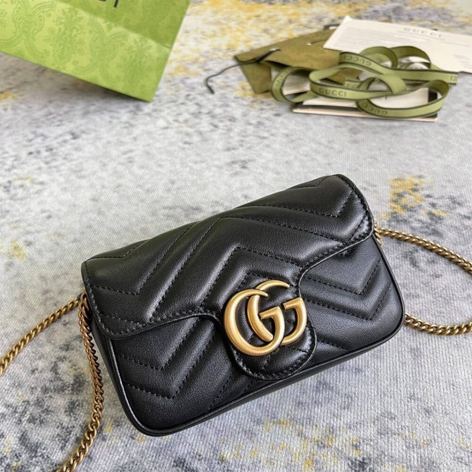 Gvc*1 Marmont matelasse leather S*per mini bag