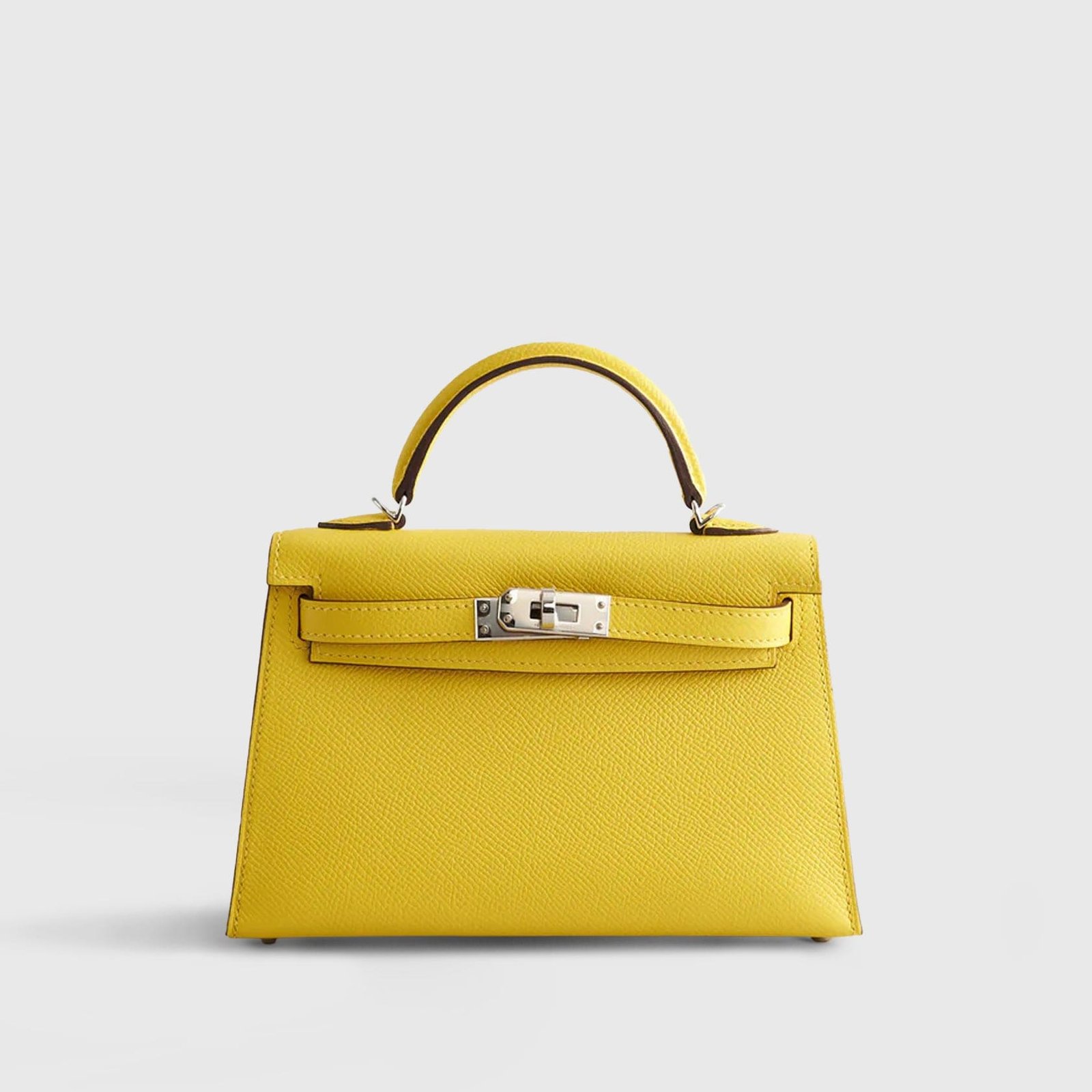 H**me5 Kelly Mini Epsom Jaune de Naples Palladium Hardware