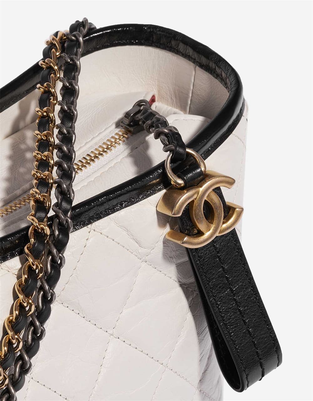 Ch**el Gabrielle Large Calf Black / White