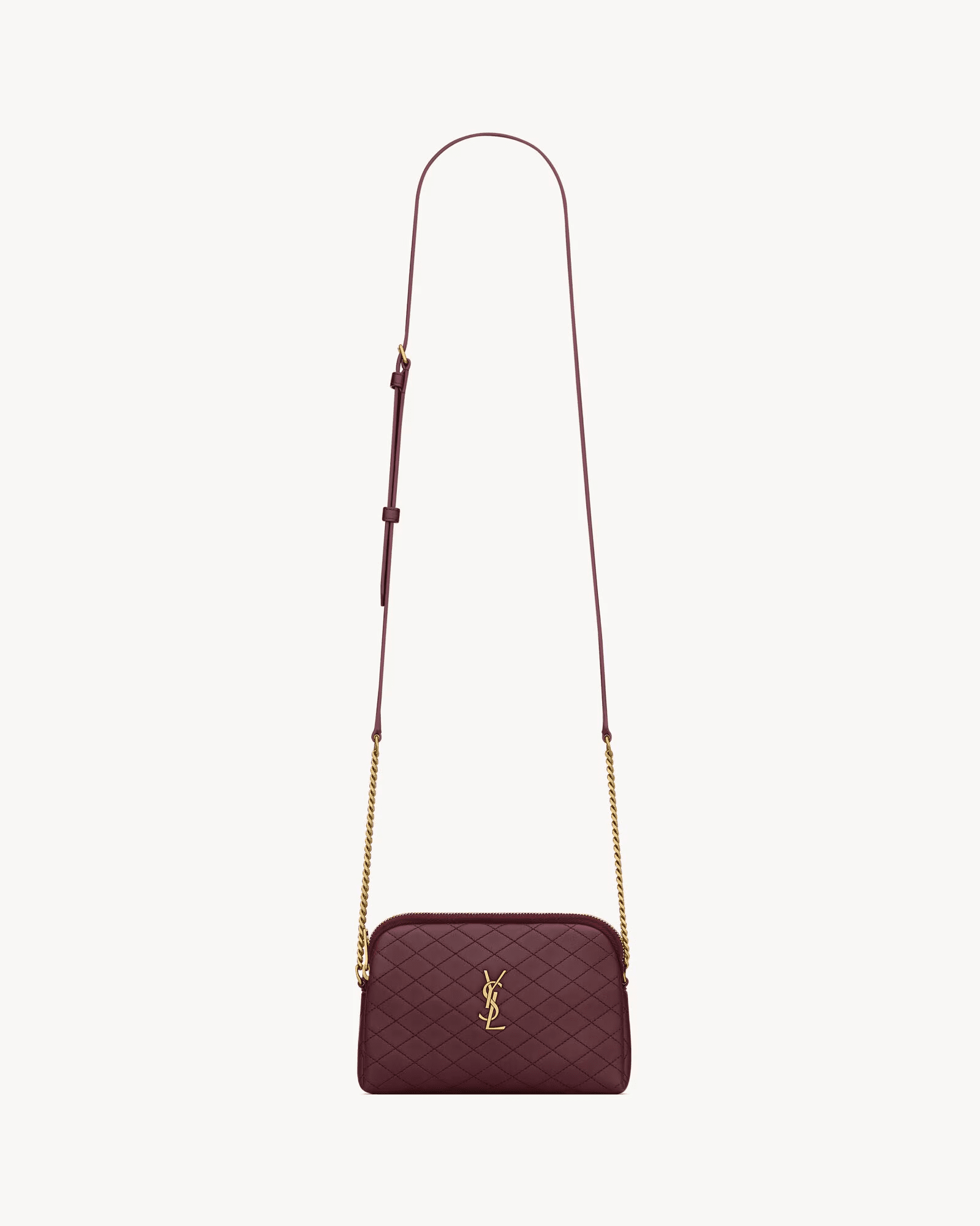 Sa1nt Lau*nt Gaby zipped pouch in quilted lambskin