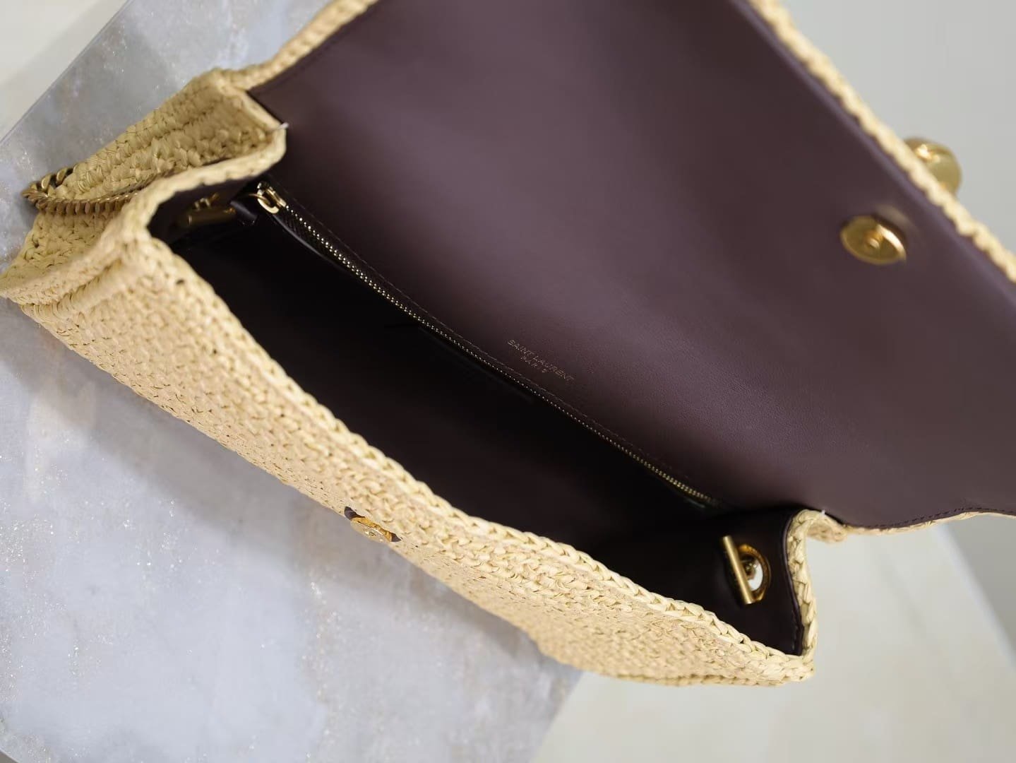 Sa1nt Lau*nt kate 99 tassel in raffia