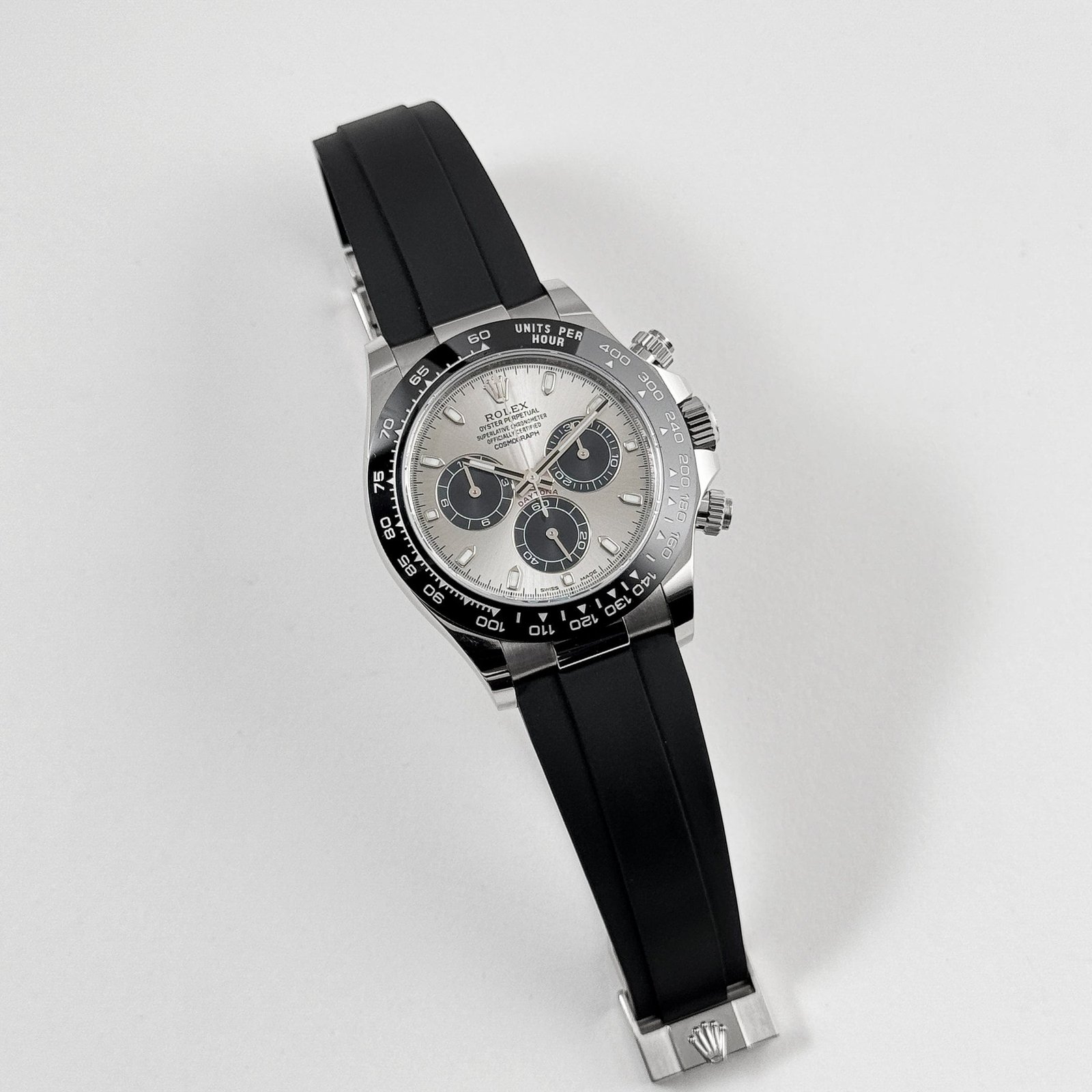 R01ex Daytona 116519LN ‘Ghost’ White Gold Steel and Bright Black Dial (2022)