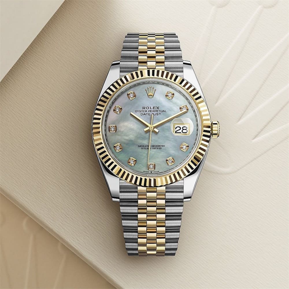 R01ex Datejust 126333 White MOP D1am0nd Jubilee 41mm