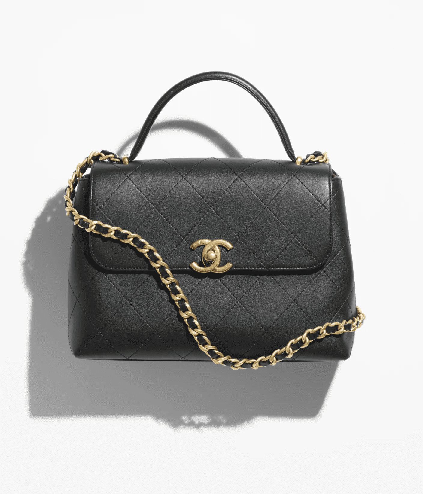 Ch**el LARGE FLAP BAG WITH TOP HANDLE