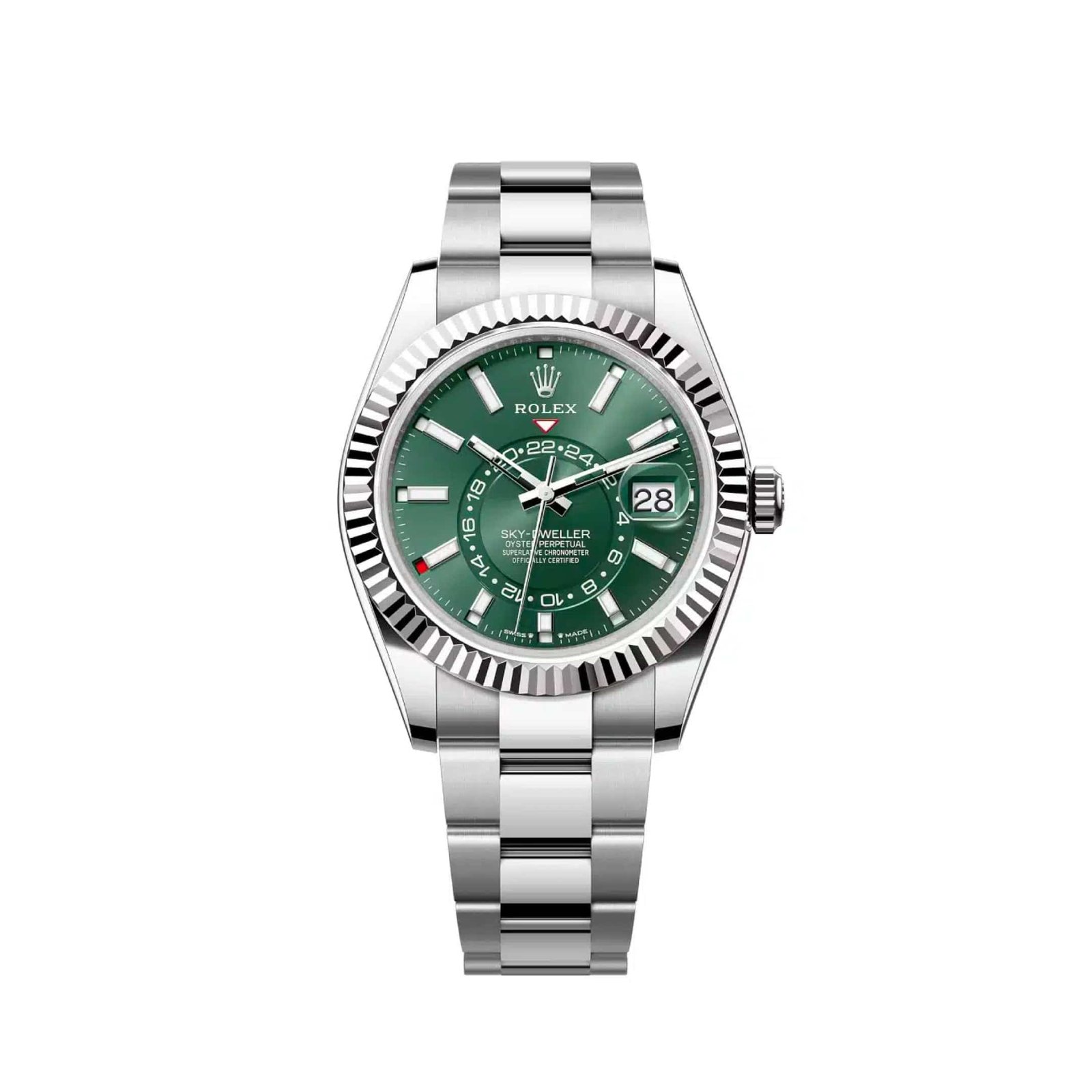 R01ex Sky-Dweller 336934 Stainless Steel Green Dial (2024)
