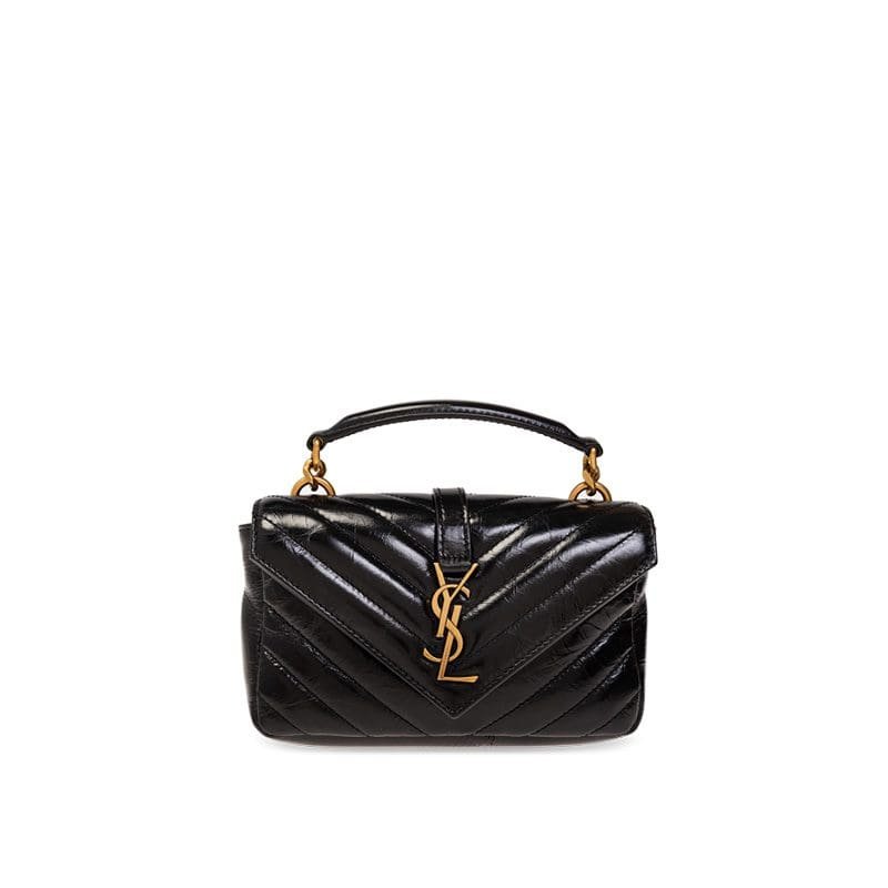 Sa1nt Lau*nt BLACK ‘COLLEGE MINI’ SHOULDER BAG