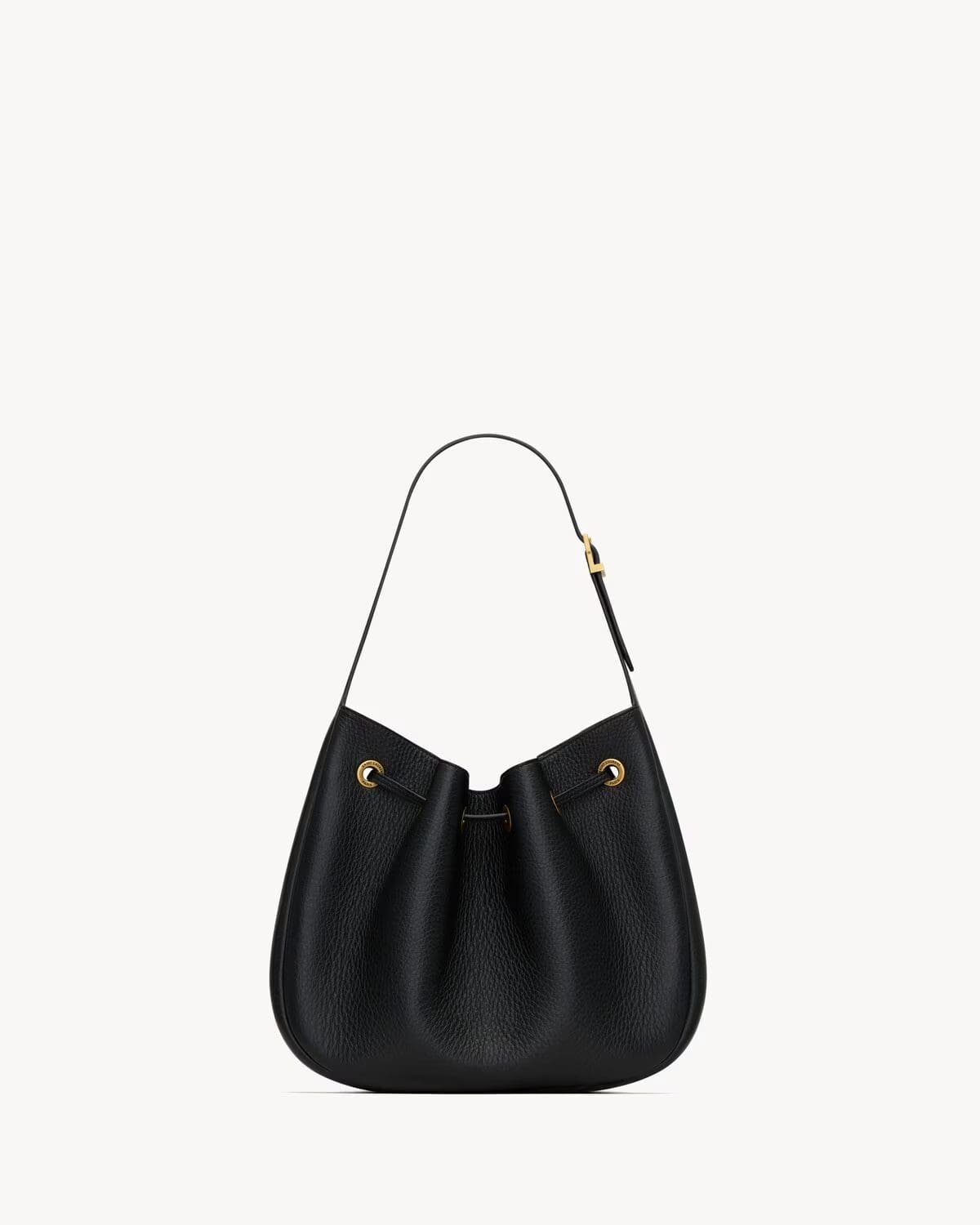 Sa1nt Lau*nt PARIS VII small hobo in grained leather