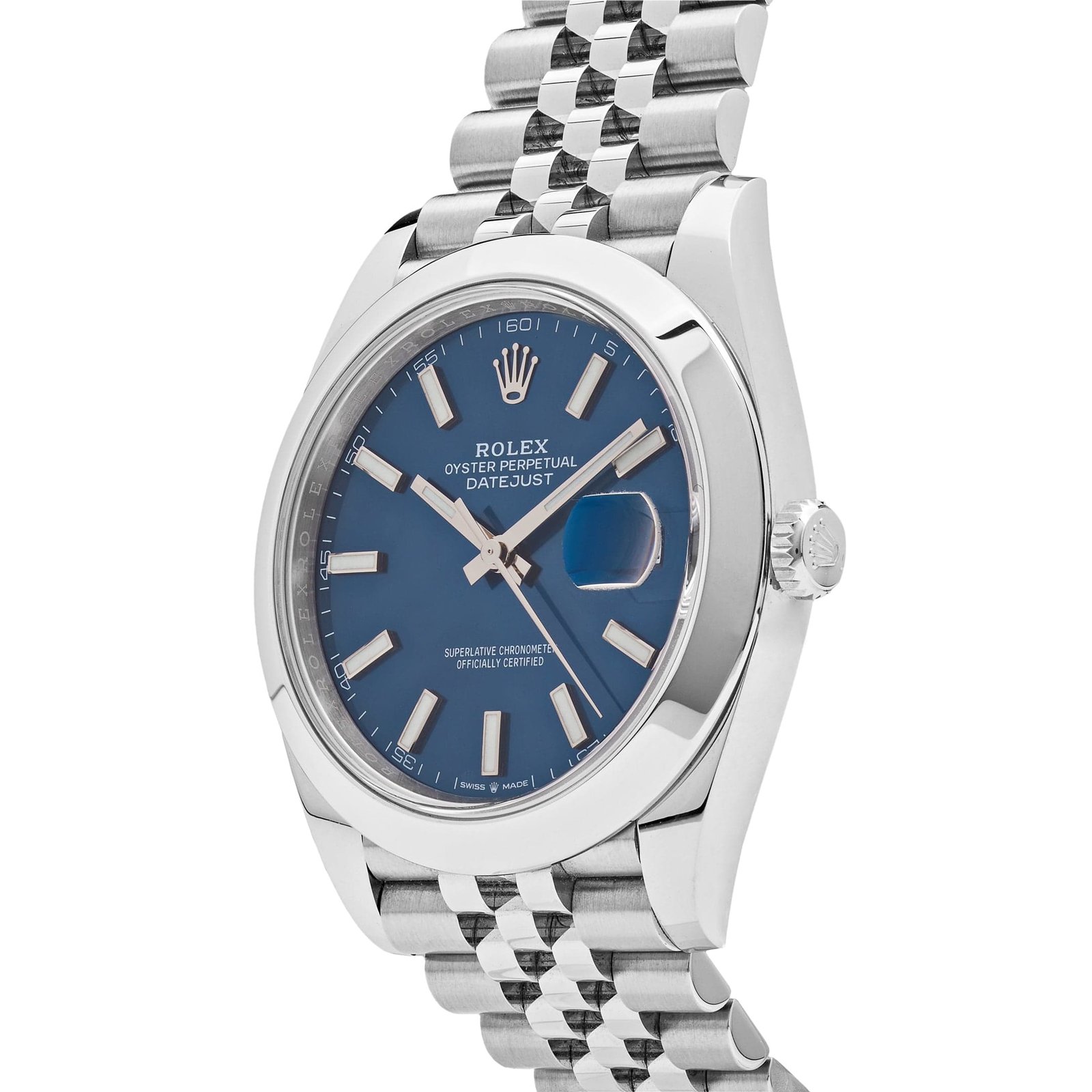 R01ex Datejust 41 126300 Stainless Steel Blue Dial Jubilee