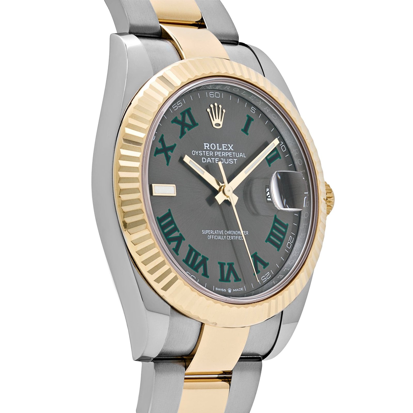 R01ex Datejust 41 126333 Yellow Gold Stainless Steel Wimbledon Slate Dial Oyster (2024)