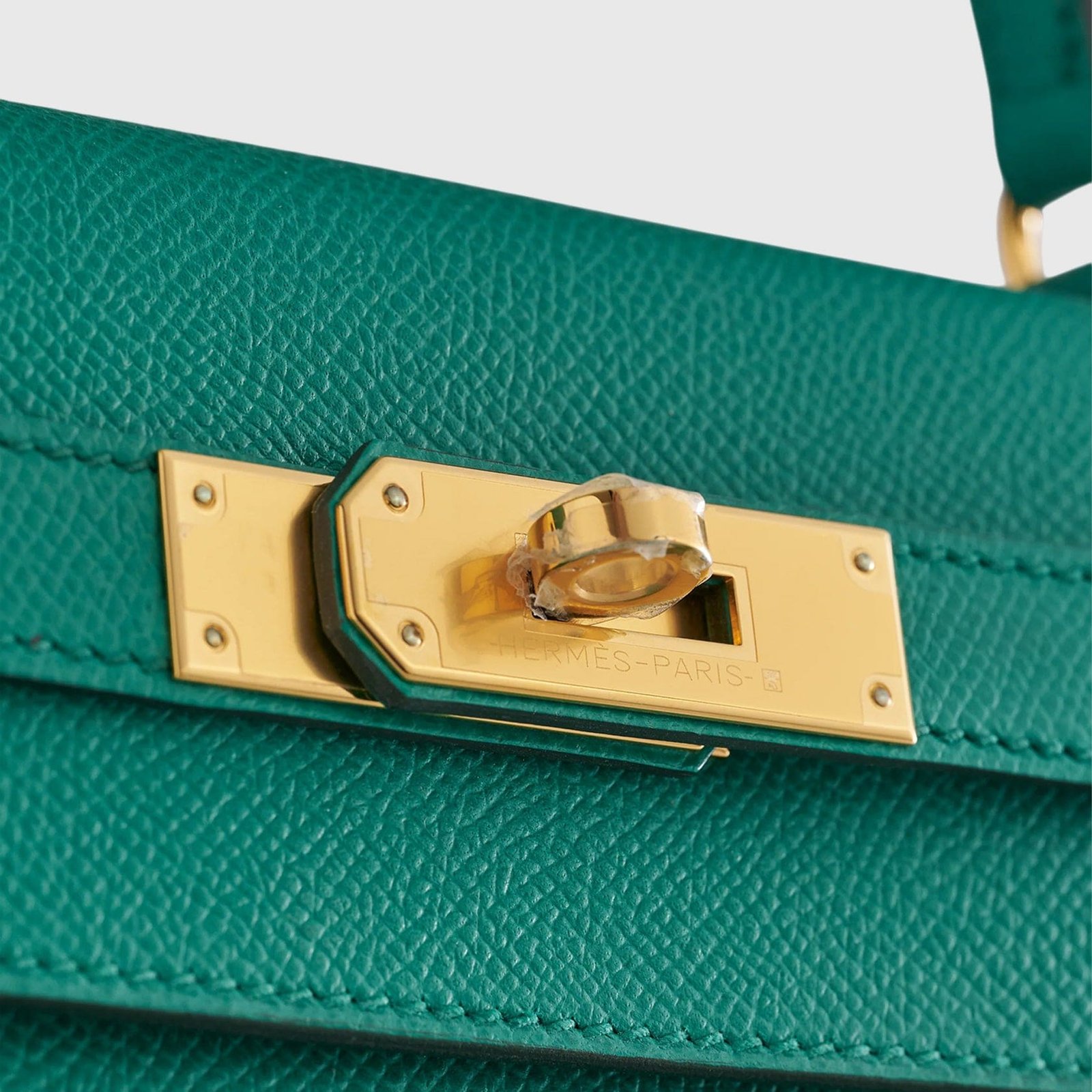 H**me5 Kelly 28 Epsom Vert Jade Sellier Gold Hardware