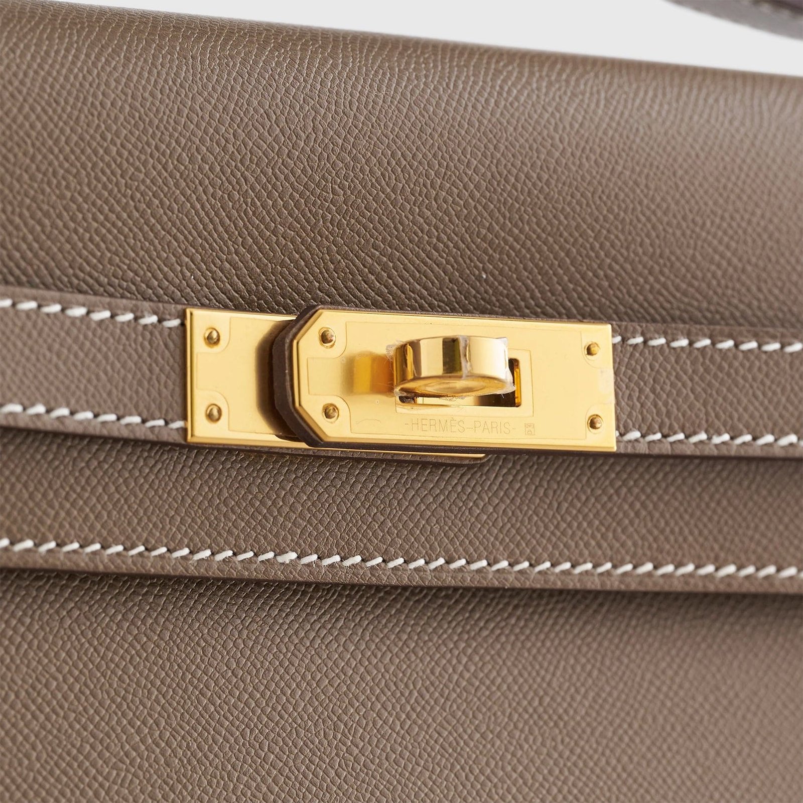 H**me5 Kelly Elan 27 Veau Madame Etoupe Gold Hardware