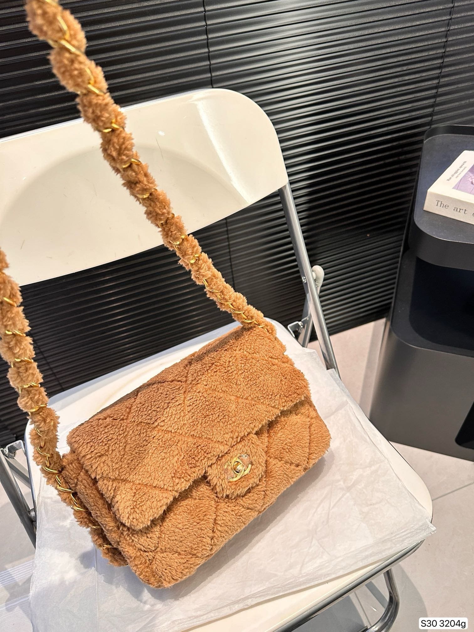 Ch**el CF lambswool bag