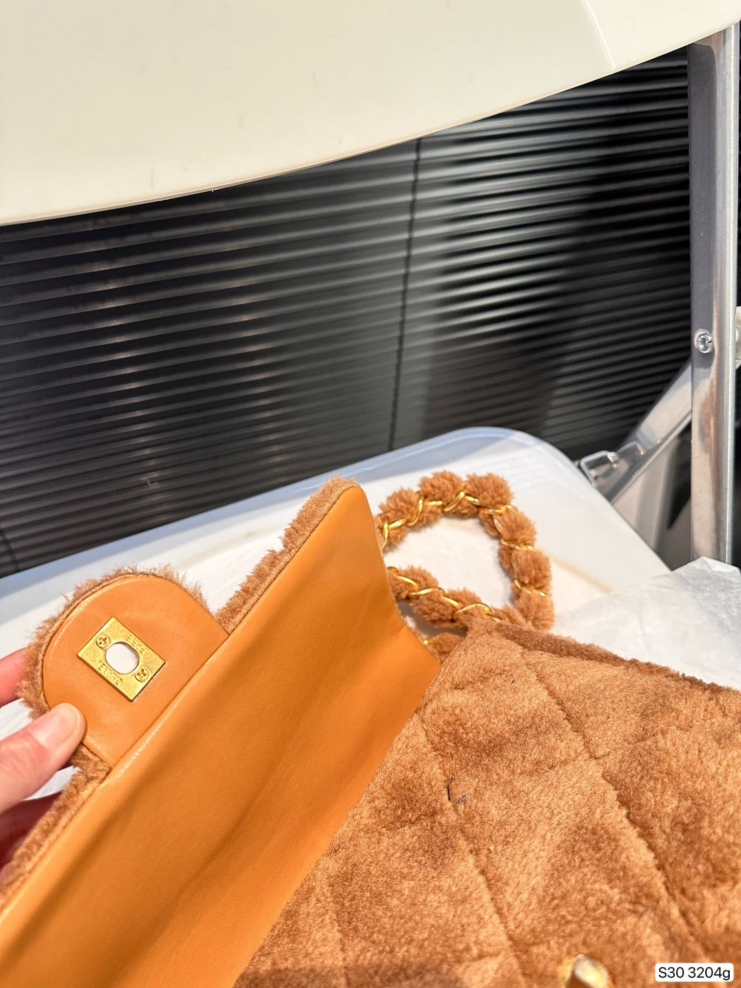 Ch**el CF lambswool bag