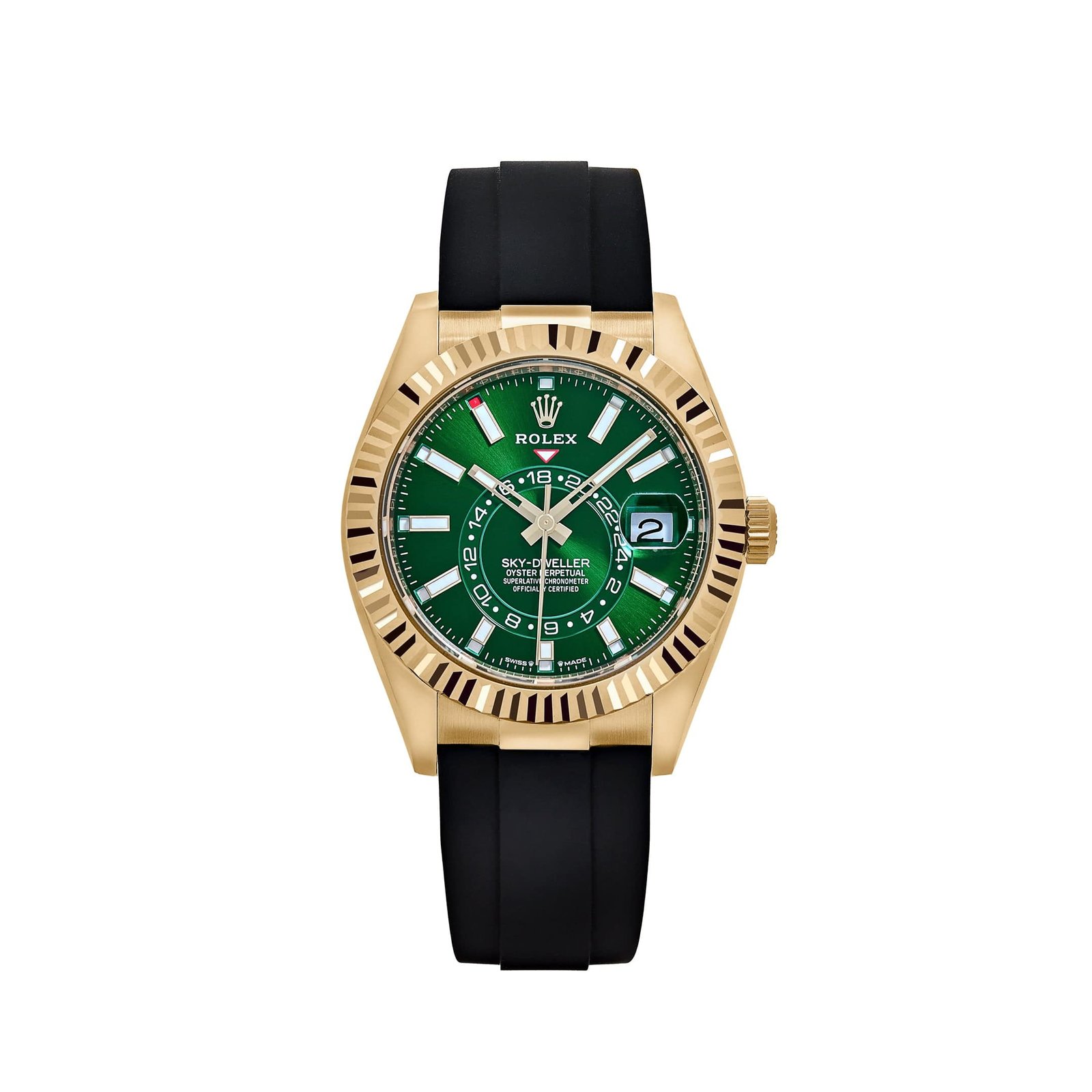 R01ex Sky-Dweller 336238 Yellow Gold Bright Green Dial (2025)
