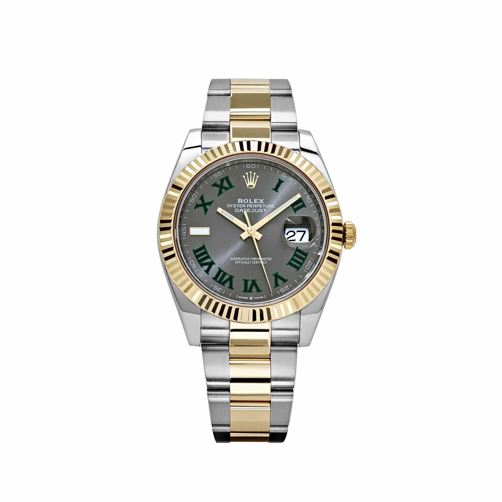 R01ex Datejust 41 126333 Yellow Gold Stainless Steel Wimbledon Slate Dial Oyster (2024)