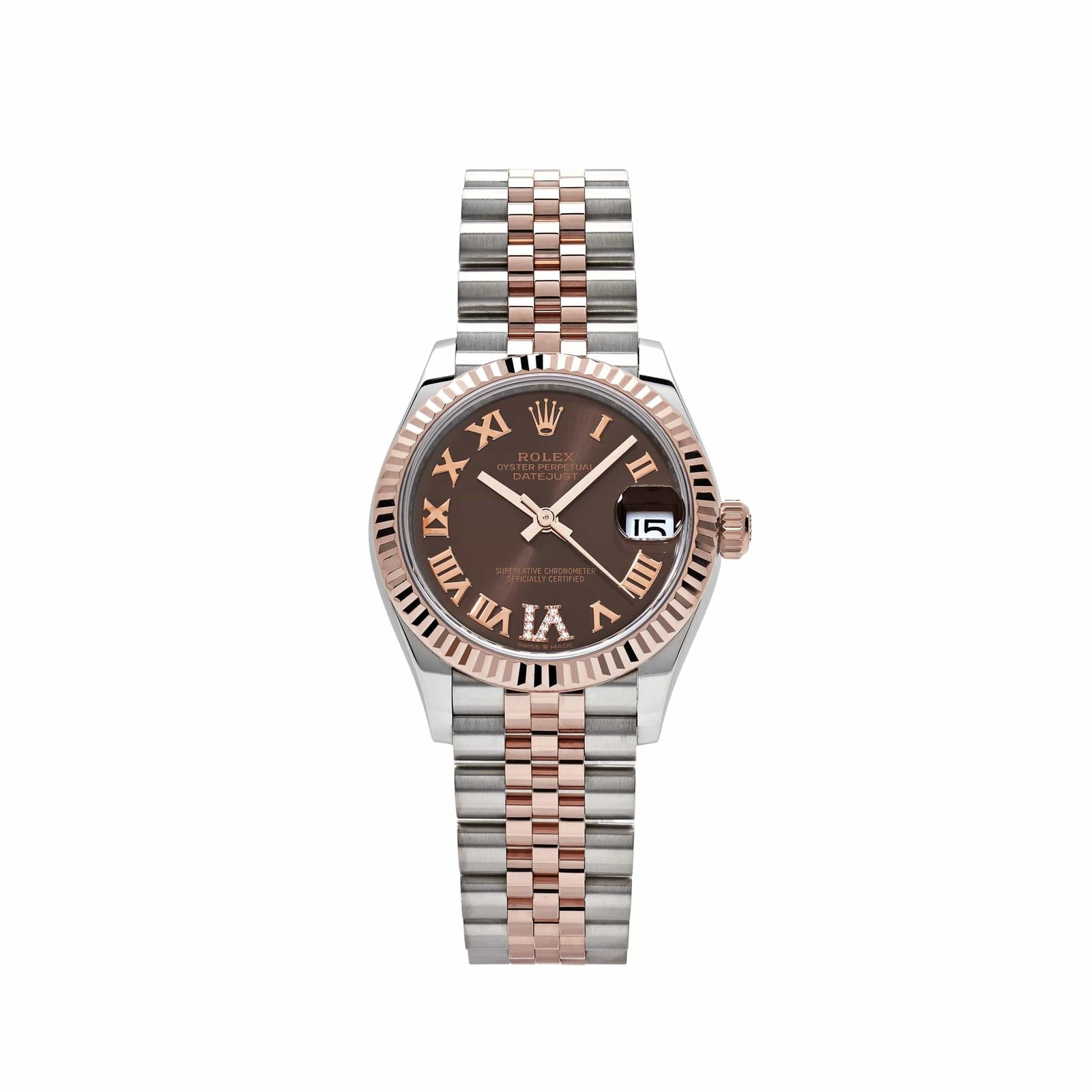 R01ex Datejust 31 278271 ‘Ladies’ Rose Gold Stainless Steel Roman Chocolate Dial Jubilee (2024)
