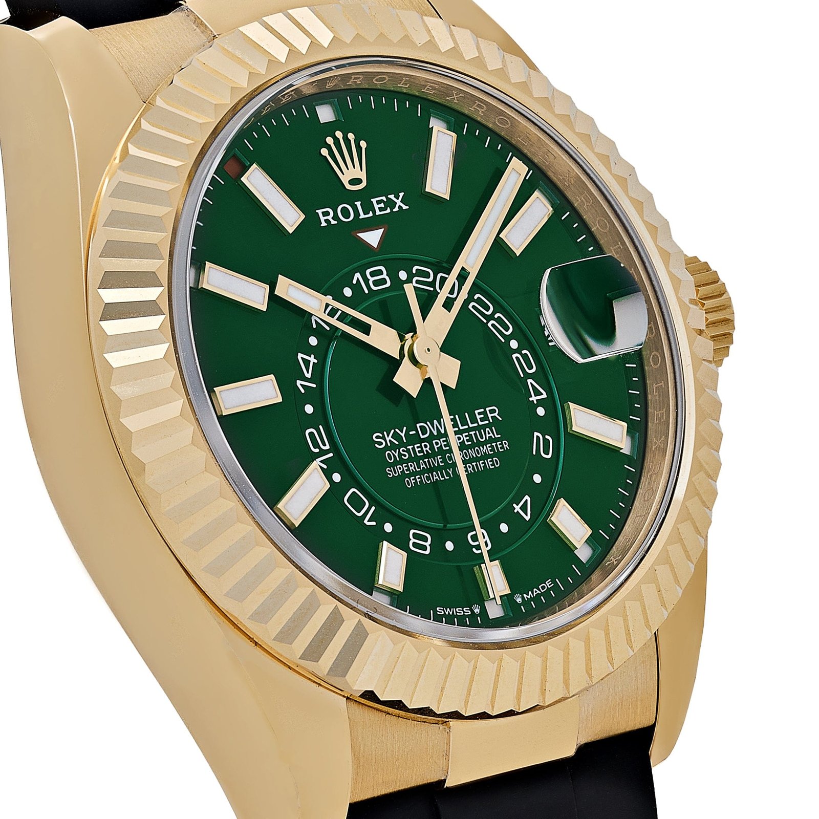 R01ex Sky-Dweller 336238 Yellow Gold Bright Green Dial (2025)