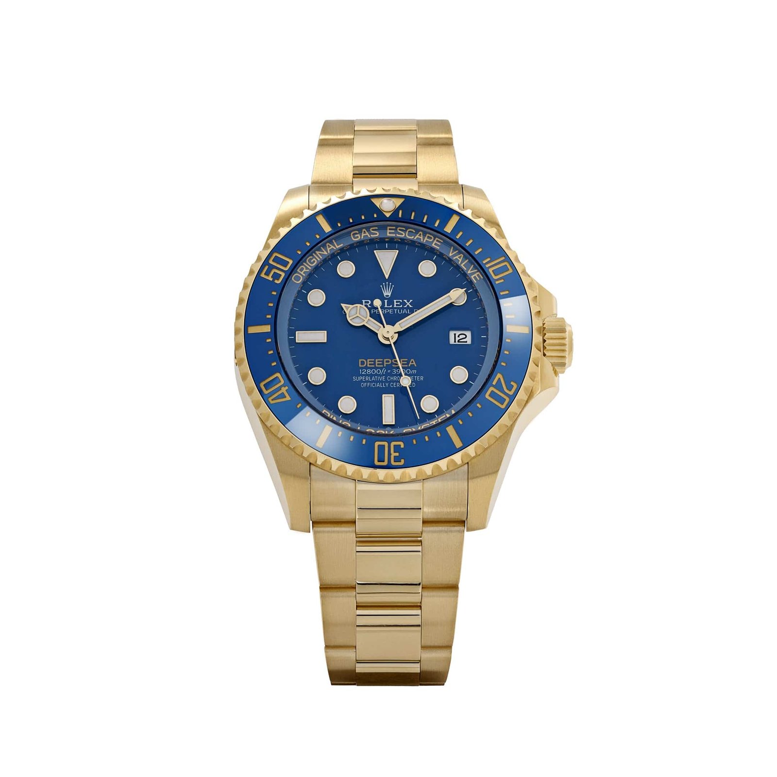 R01ex Deepsea 136668LB Yellow Gold Blue Dial Oyster