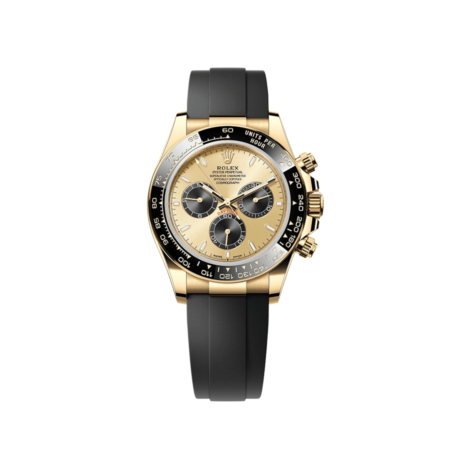 R01ex Daytona 126518LN Yellow Gold Champagne Black Dial (2024)