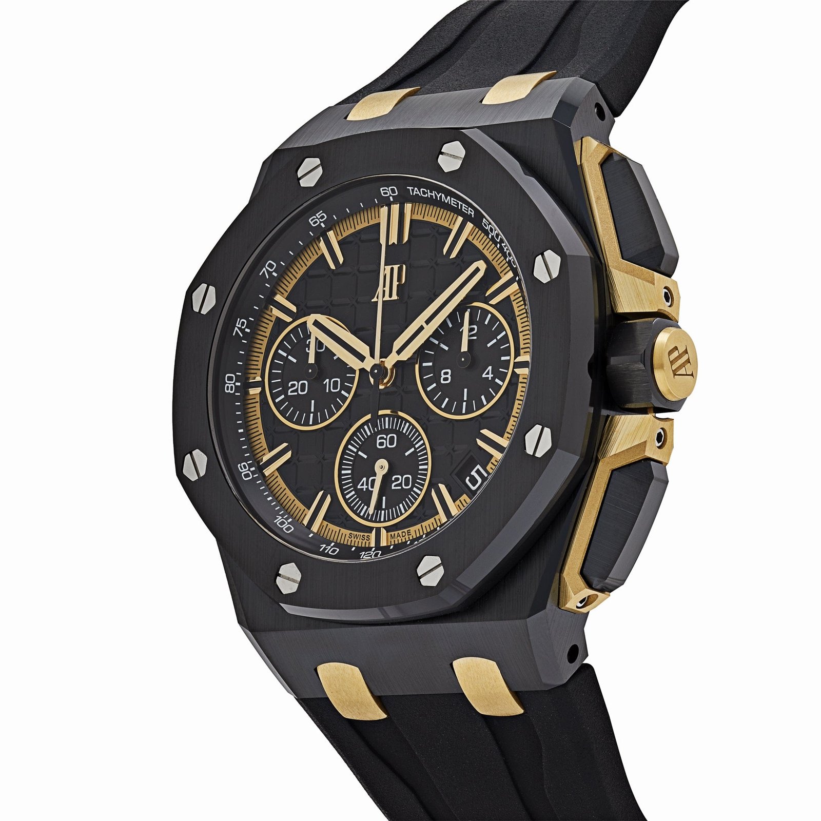 Audemars P1g*et Royal Oak Offshore 26420CE.OO.A127CR.01 Chronograph Black Ceramic Yellow Gold Black Dial