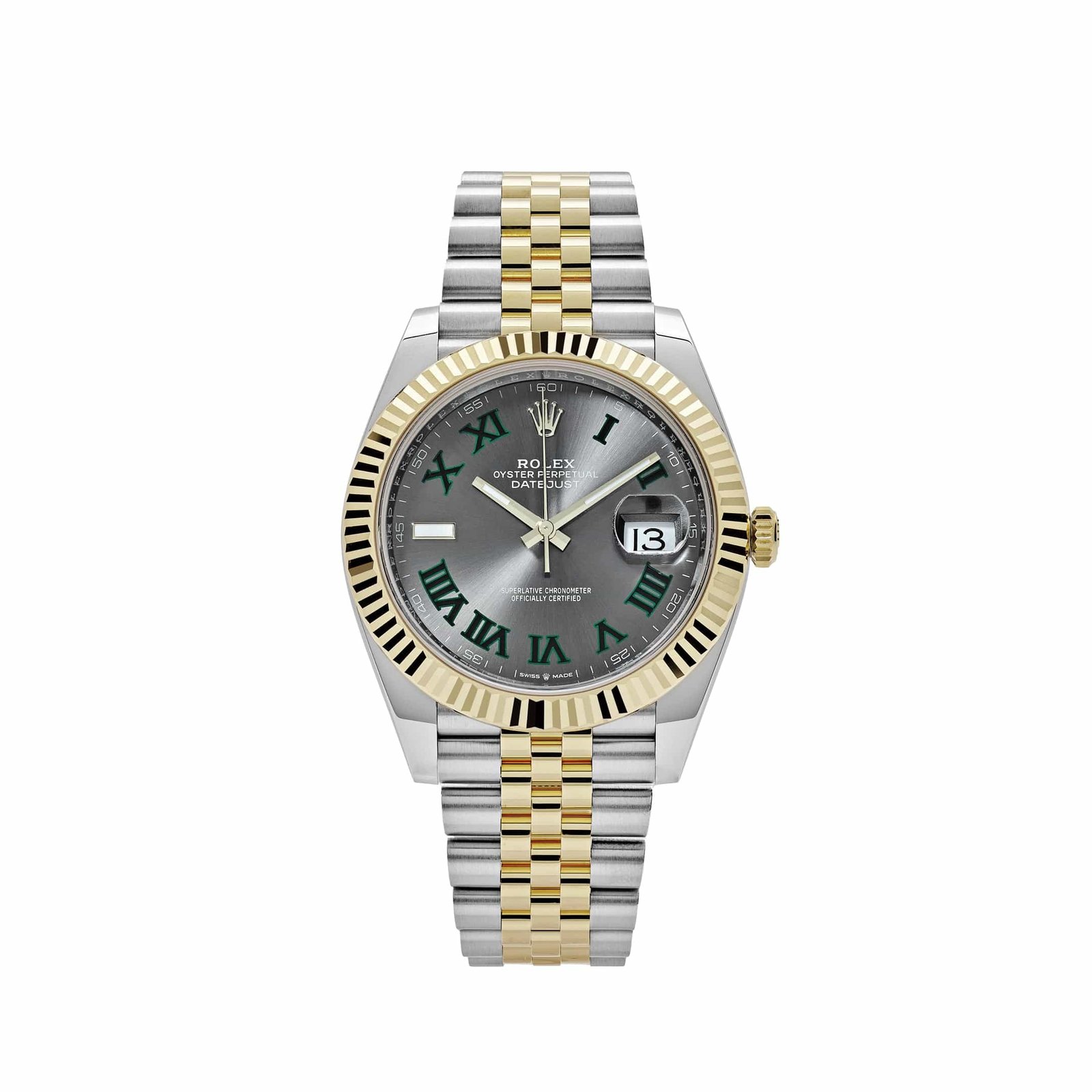 R01ex Datejust 41 126333 Wimbledon Yellow Gold Stainless Steel Slate Dial Jubilee (2020)