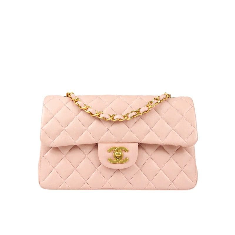Ch**el Classic Double Flap Small Pink Lambskin