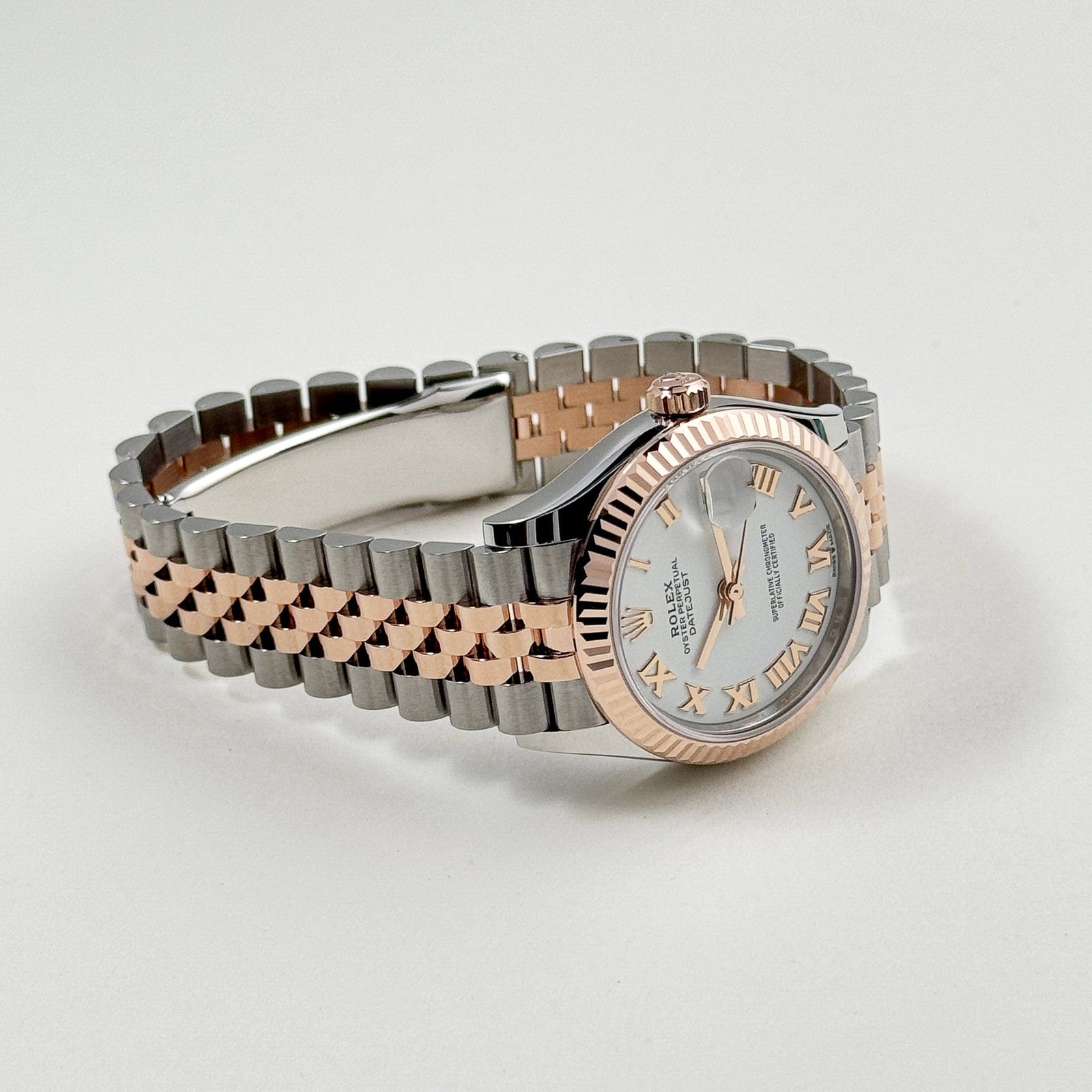 R01ex Datejust 31 278271 ‘Ladies’ Stainless Steel Rose Gold White Roman Numerals Dial (2025)
