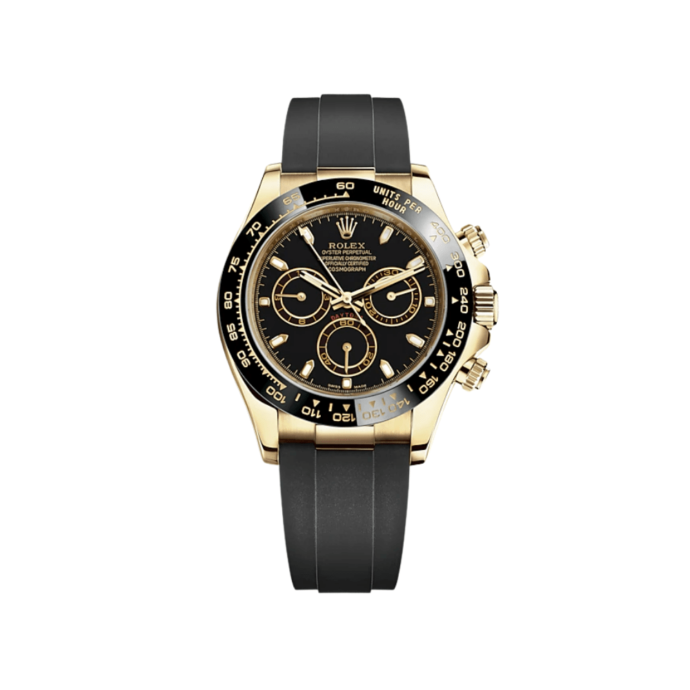 R01ex Daytona 116518LN Yellow Gold Black Dial