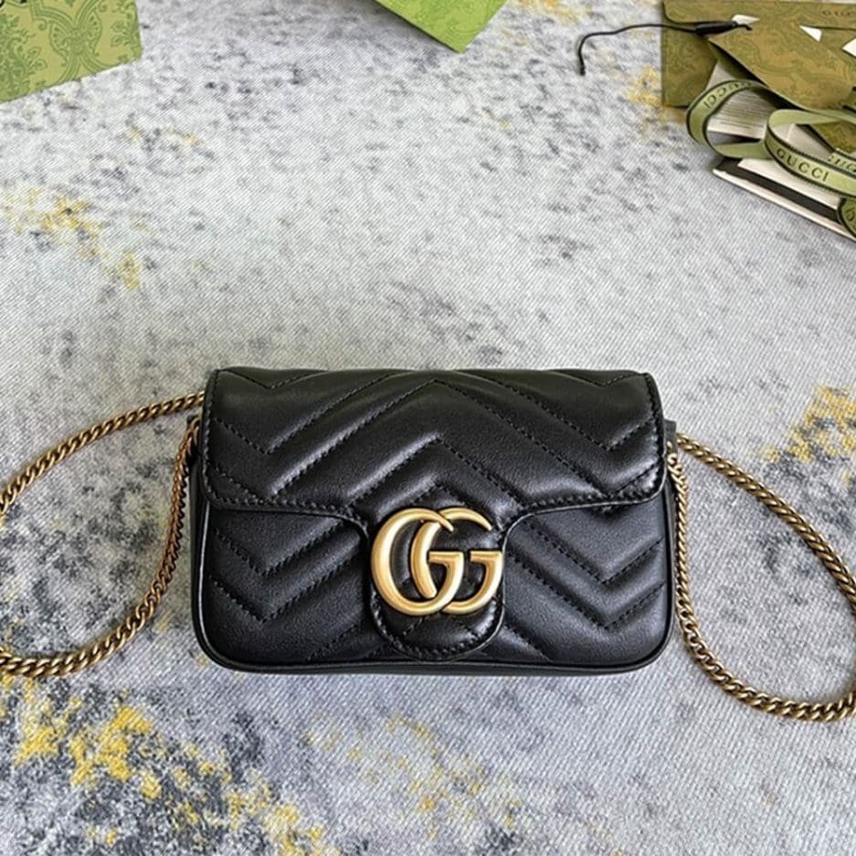 Gvc*1 Marmont matelasse leather S*per mini bag