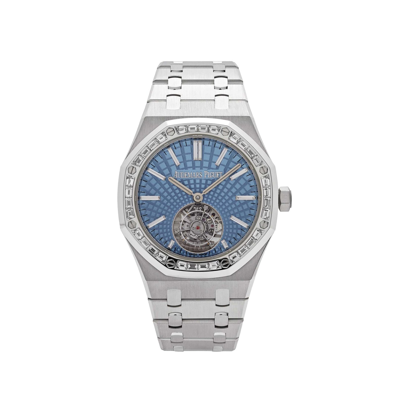 Audemars P1g*et Royal Oak 26535PT.ZZ.1220PT.01 Selfwinding Flying Tourbillon Platinum Light Blue Dial