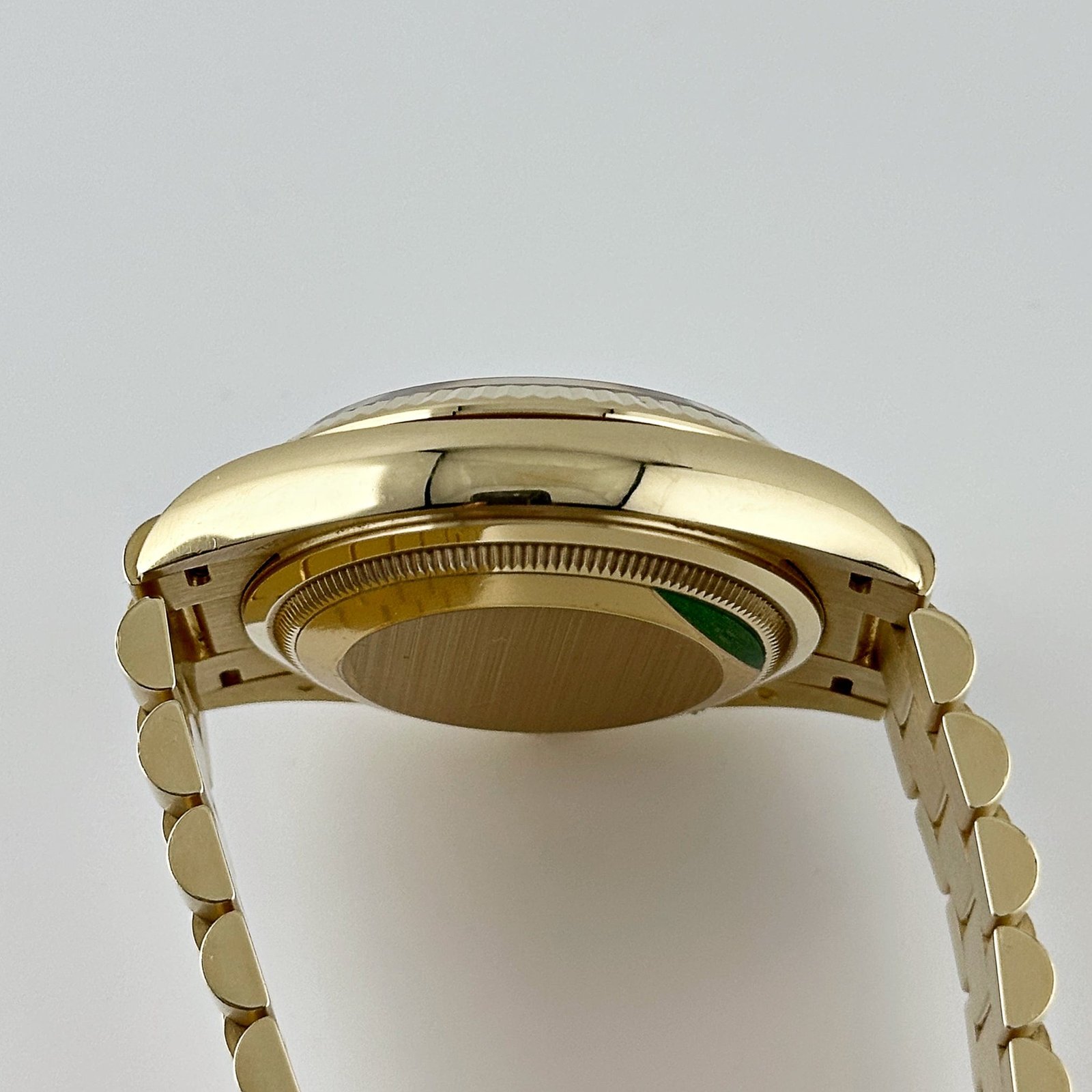 R01ex Day-Date 36 128238 Yellow Gold Green Ombré D1am0nd Dial