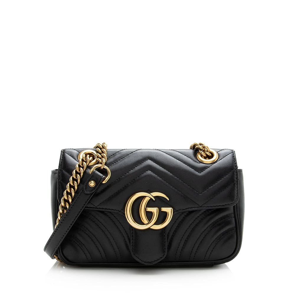Gvc*1 Matelasse Leather GG Marmont Mini Shoulder Bag (SHF-V1dIip)