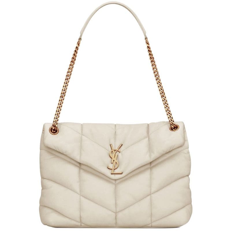 Sa1nt Lau*nt PUFFER MEDIUM BAG IN QUILTED NAPPA LEATHER