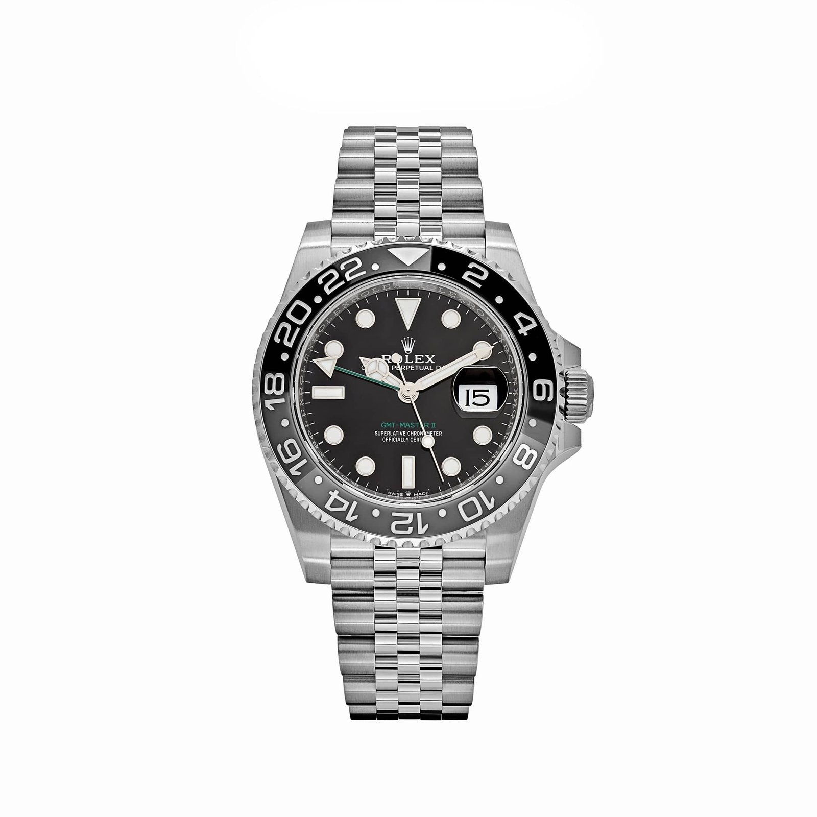 R01ex GMT-Master II 126710GRNR ‘Bruce Wayne’ Stainless Steel Black Dial Jubilee (2024) 40mm