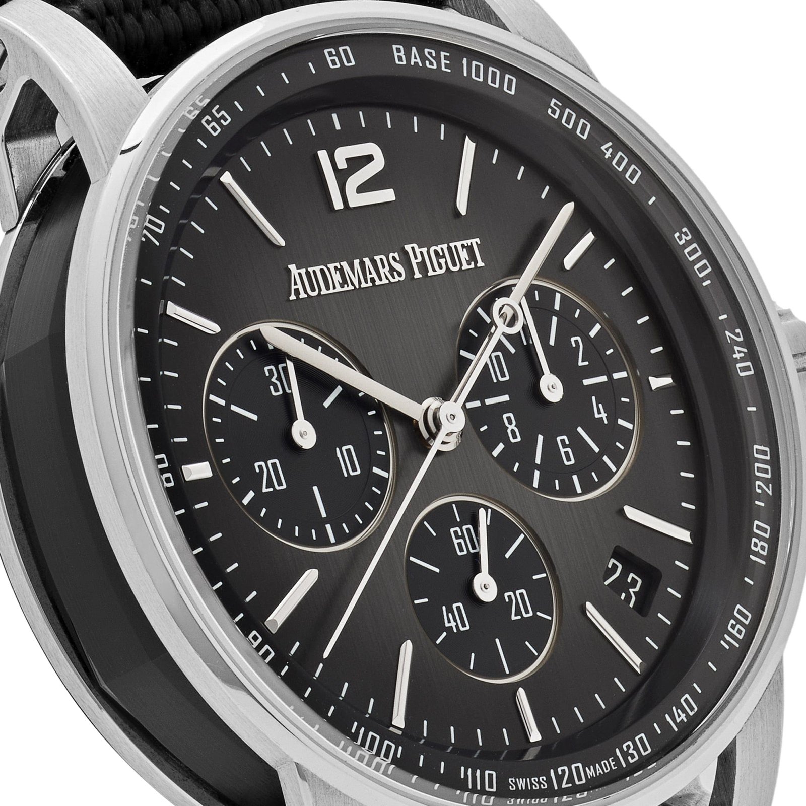 Audemars P1g*et Code 11.59 26393NB.OO.A002KB.01 Selfwinding Chronograph Black Ceramic White Gold Grey Dial